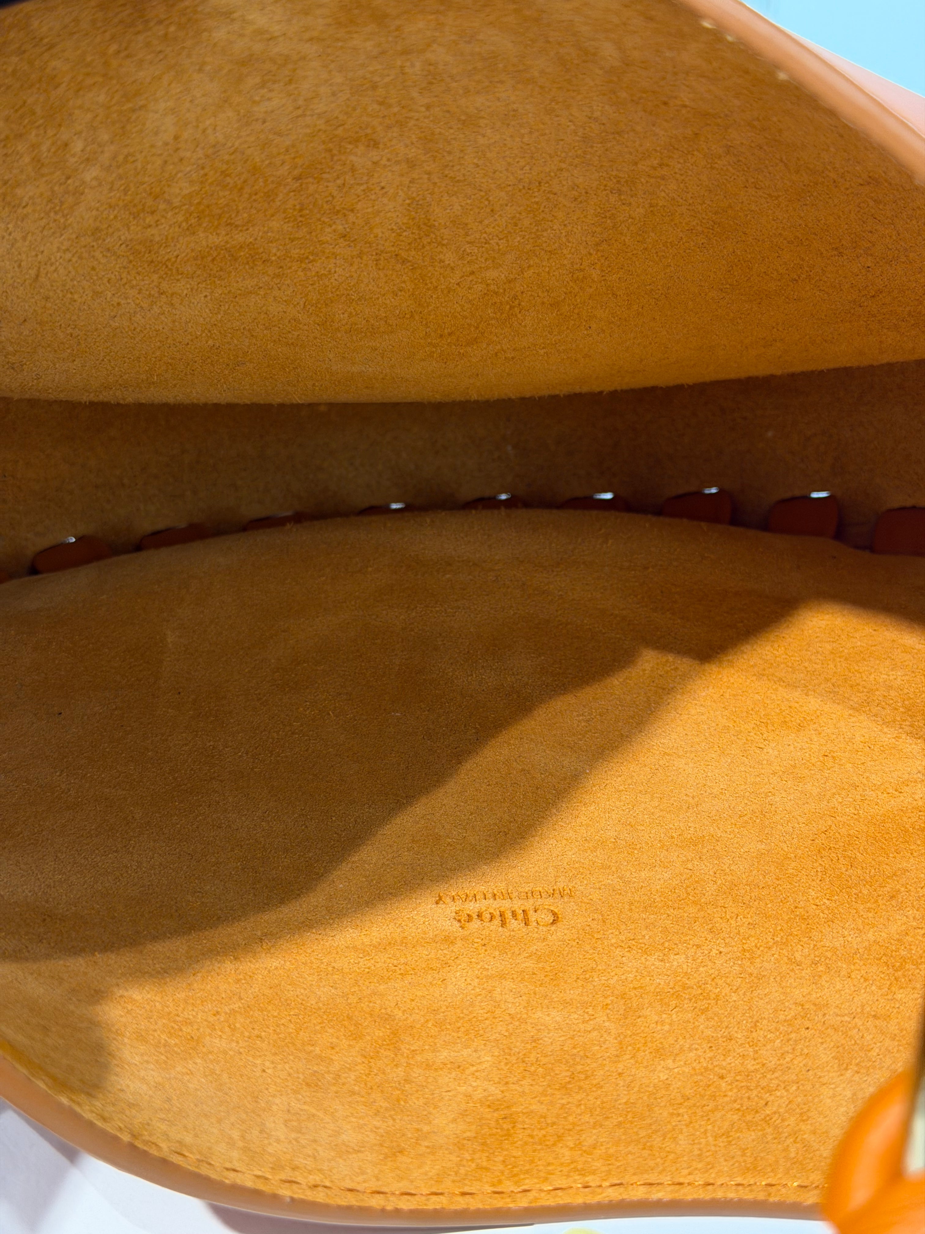 Borsa a Tracolla Mate di Chloé in Pelle Arancione