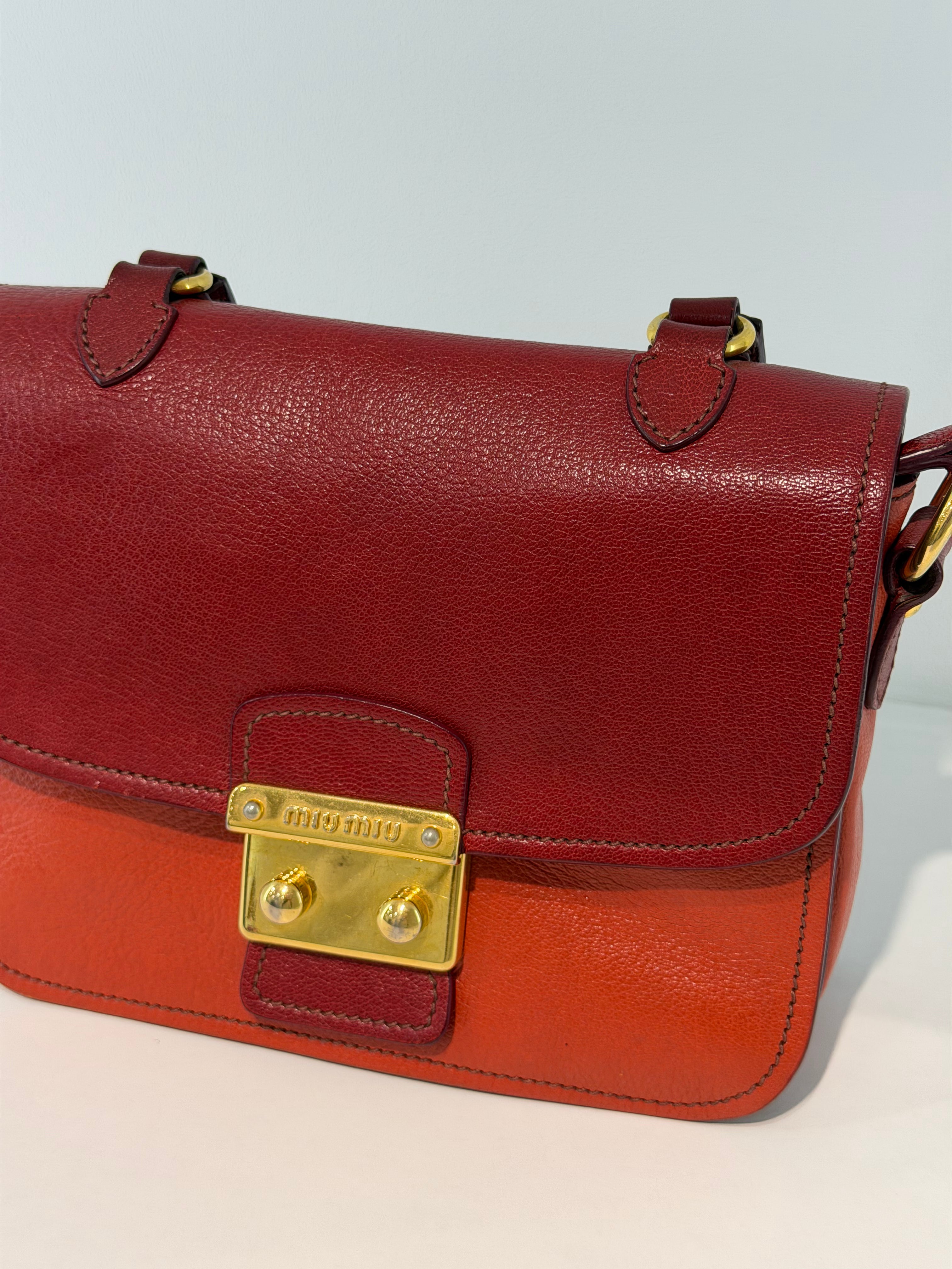 Borsa Miu Miu in Pelle Madras Bicolore