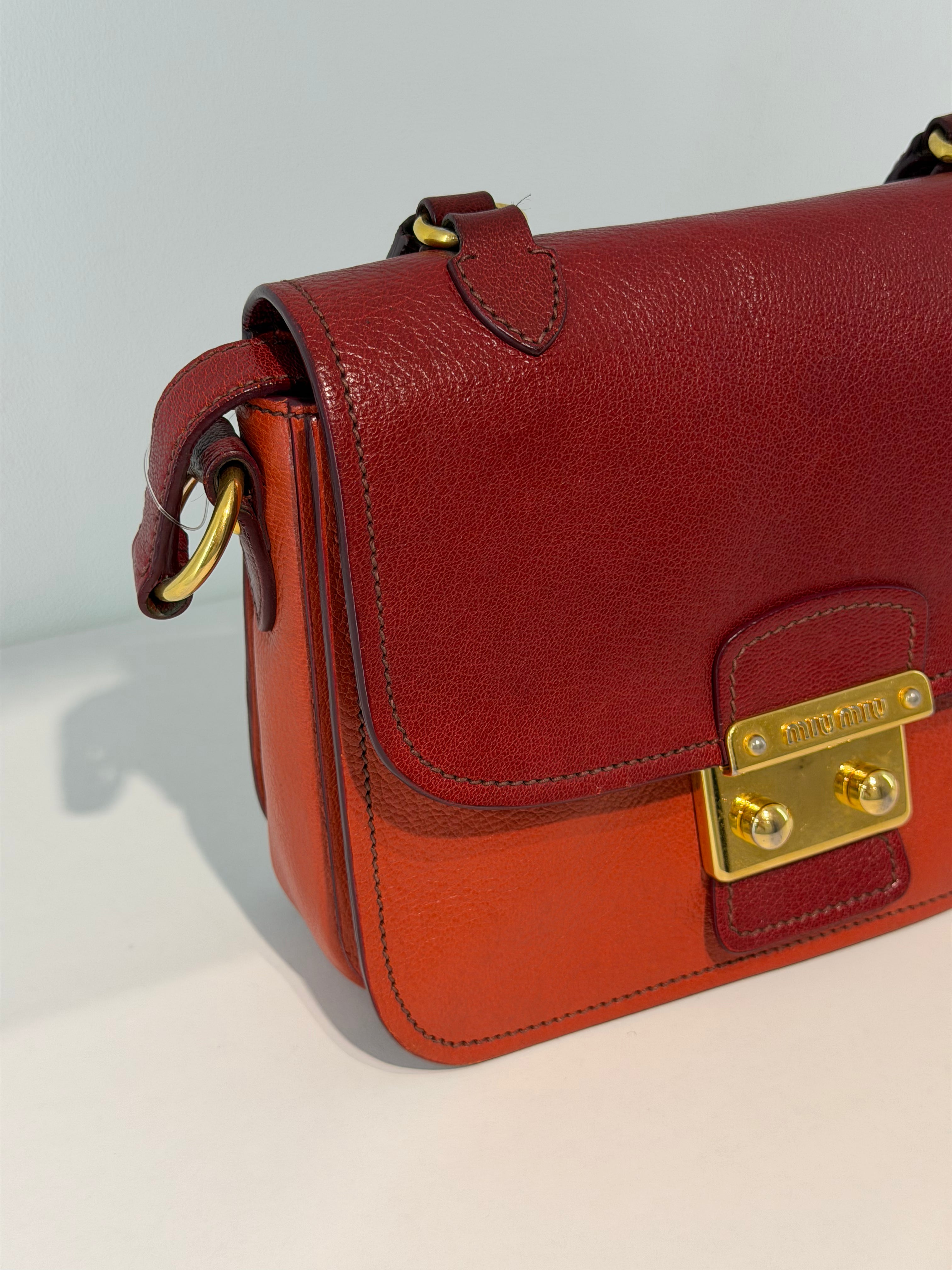 Borsa Miu Miu in Pelle Madras Bicolore
