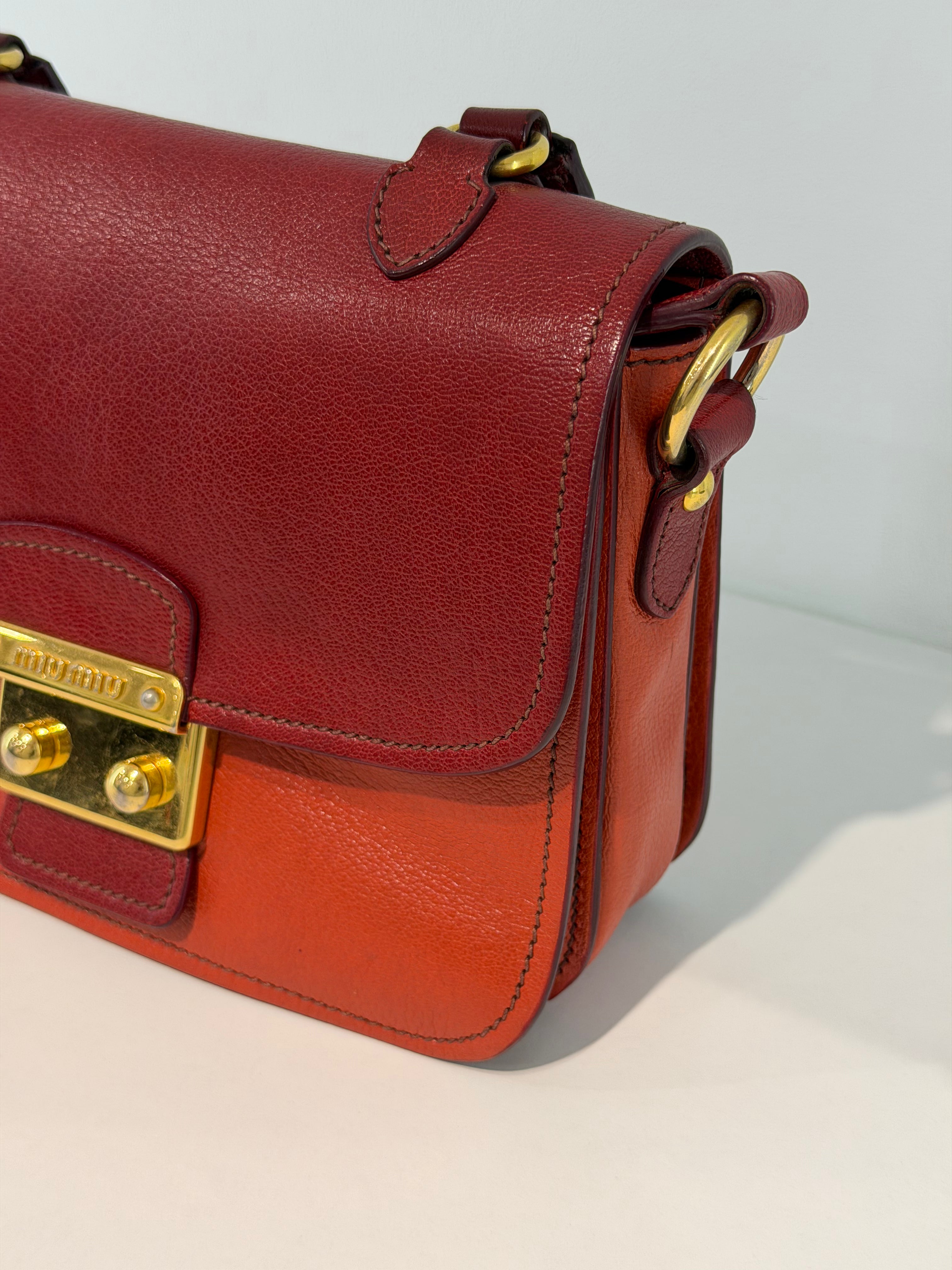 Borsa Miu Miu in Pelle Madras Bicolore