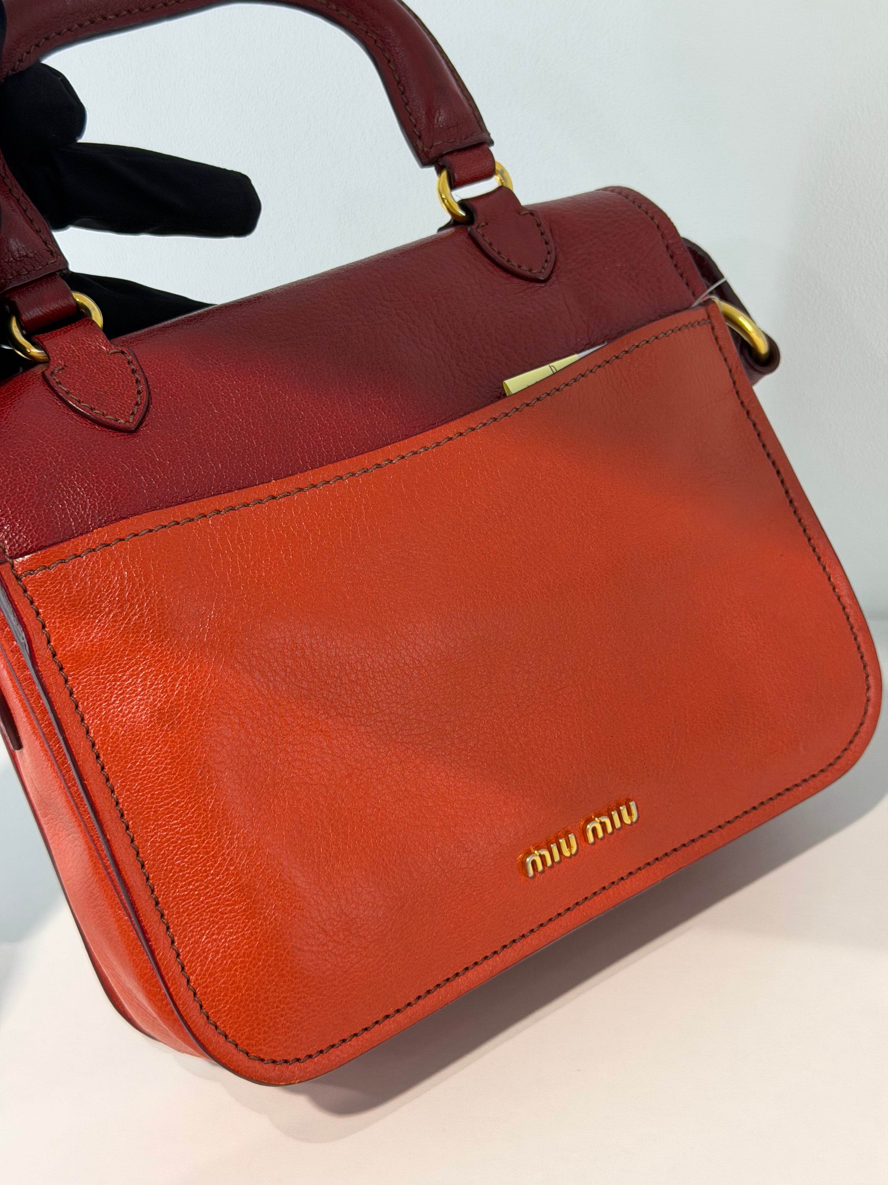 Borsa Miu Miu in Pelle Madras Bicolore