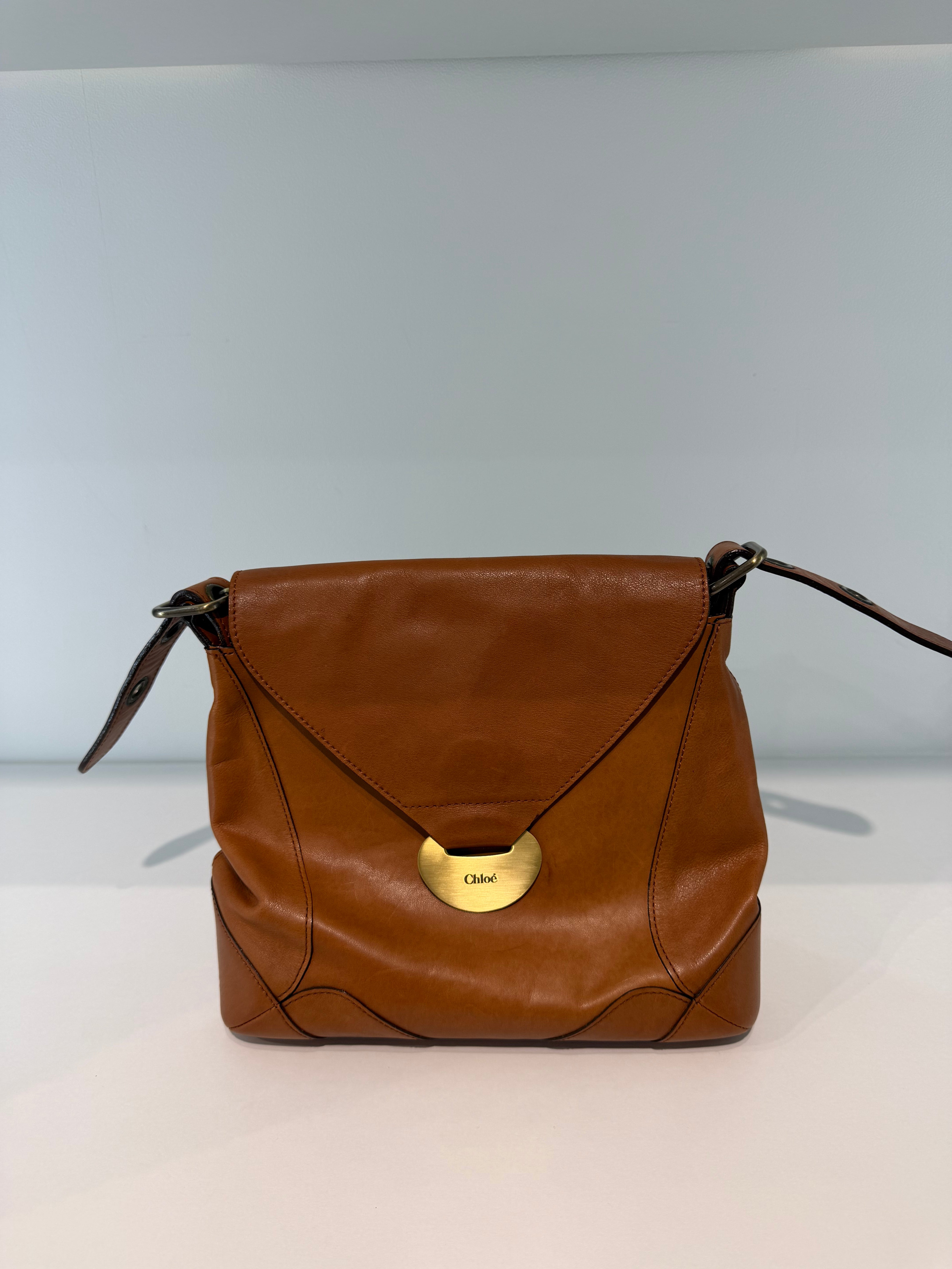 Borsa a Tracolla Vintage di Chloé in Pelle Marrone