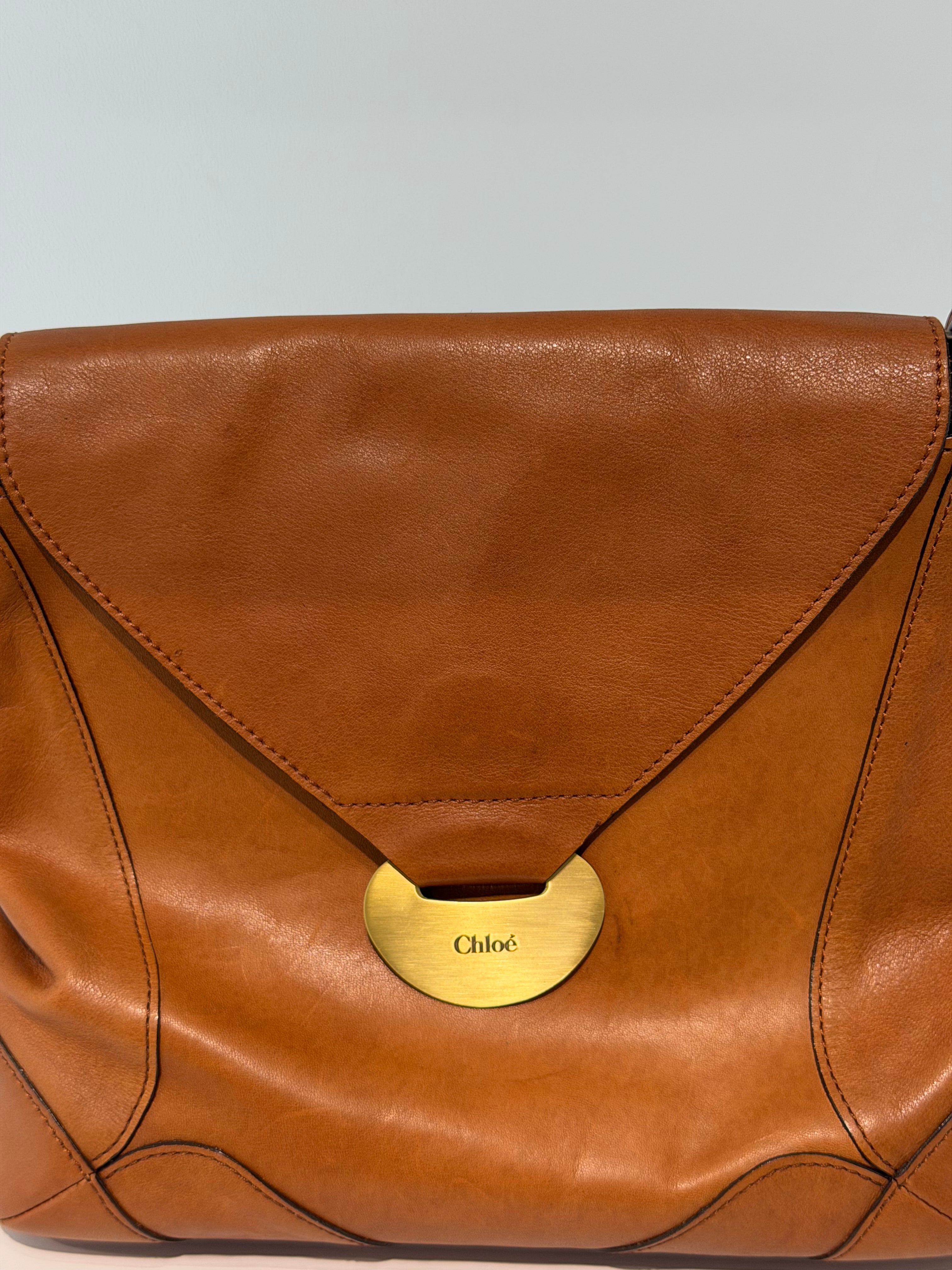Borsa a Tracolla Vintage di Chloé in Pelle Marrone