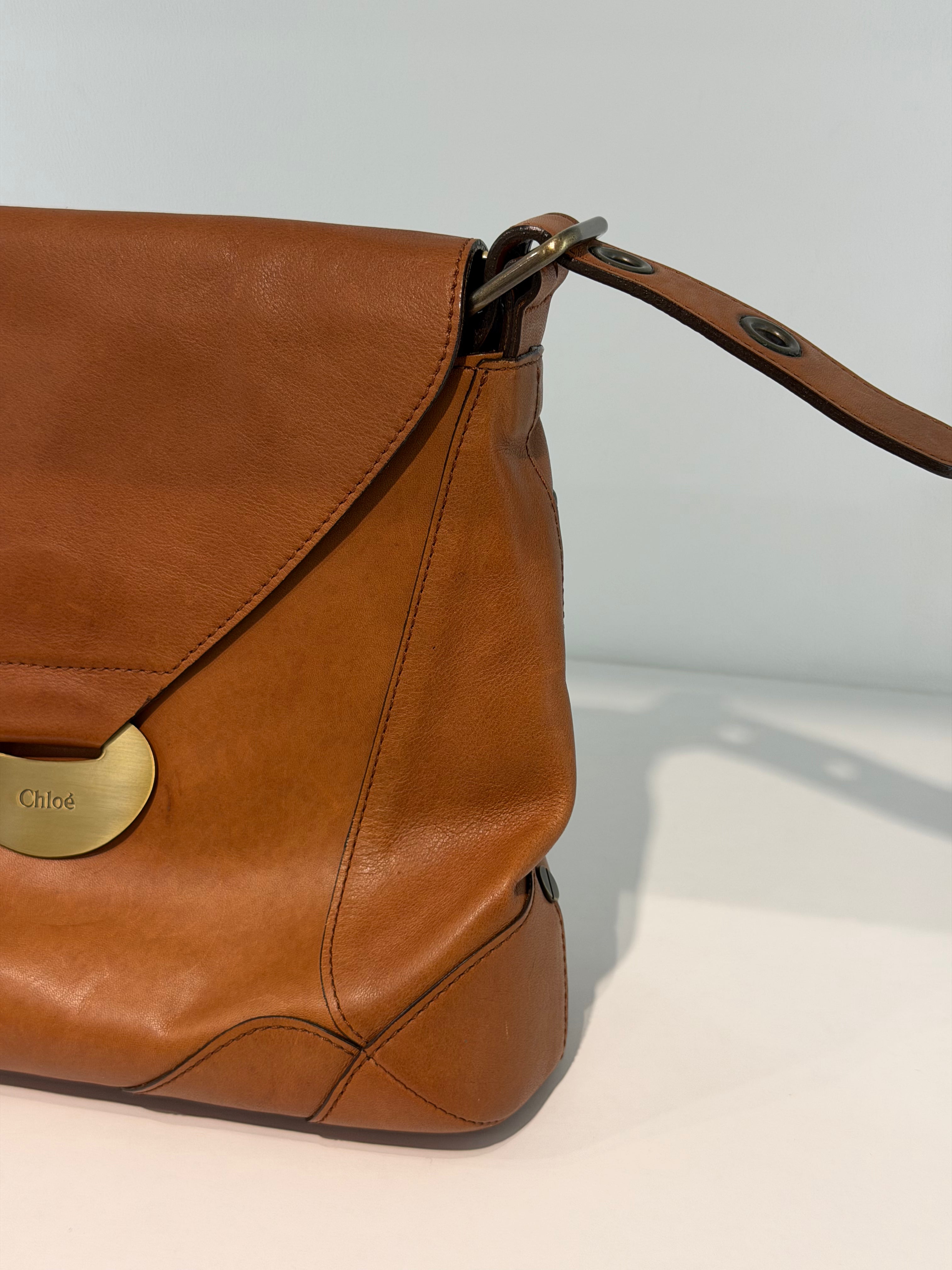 Borsa a Tracolla Vintage di Chloé in Pelle Marrone