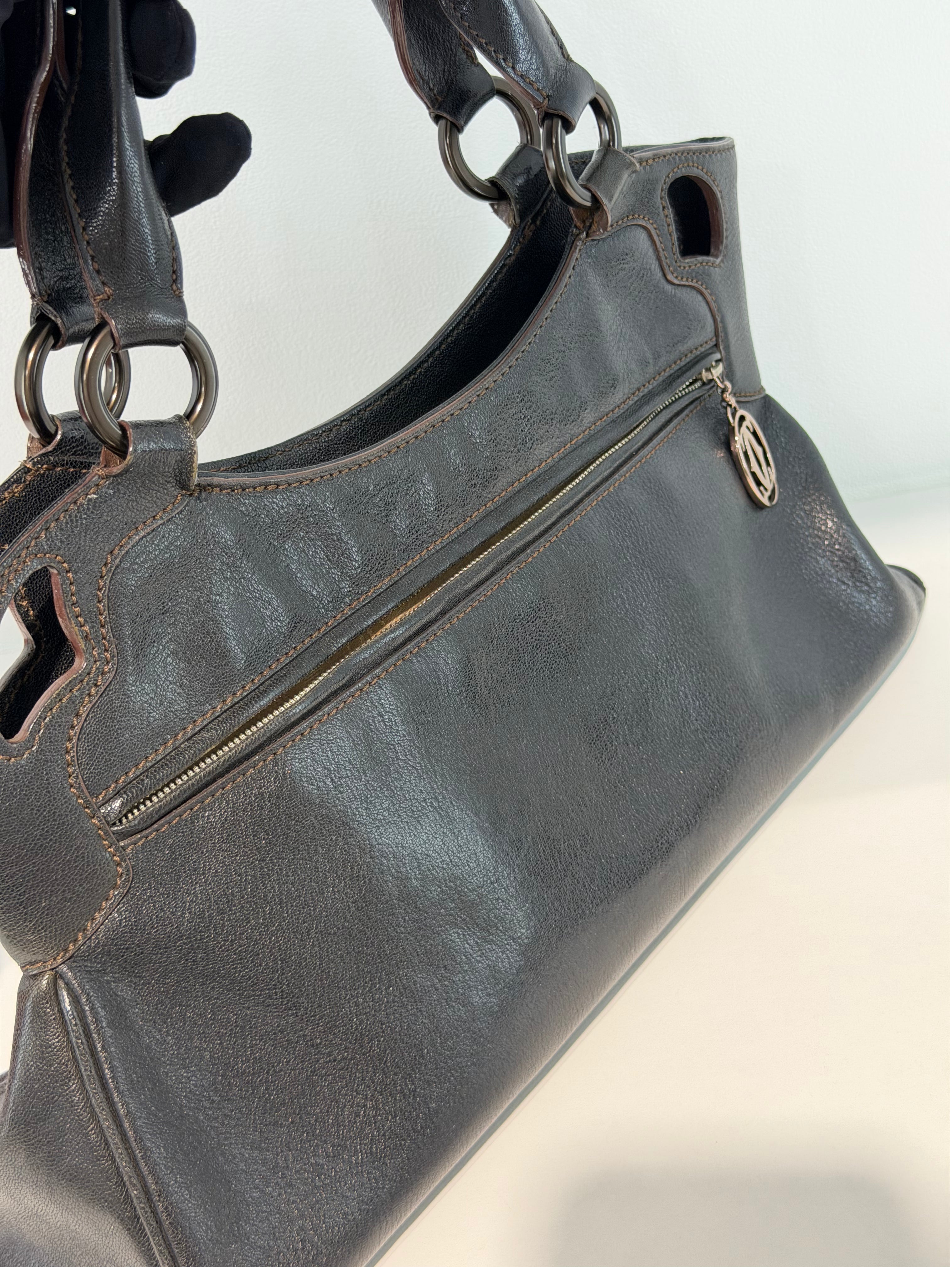 Borsa a Mano Cartier Marcello in Pelle Nera