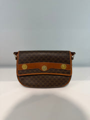 Borsa a Tracolla Vintage Céline in Tela con Motivo Macadam