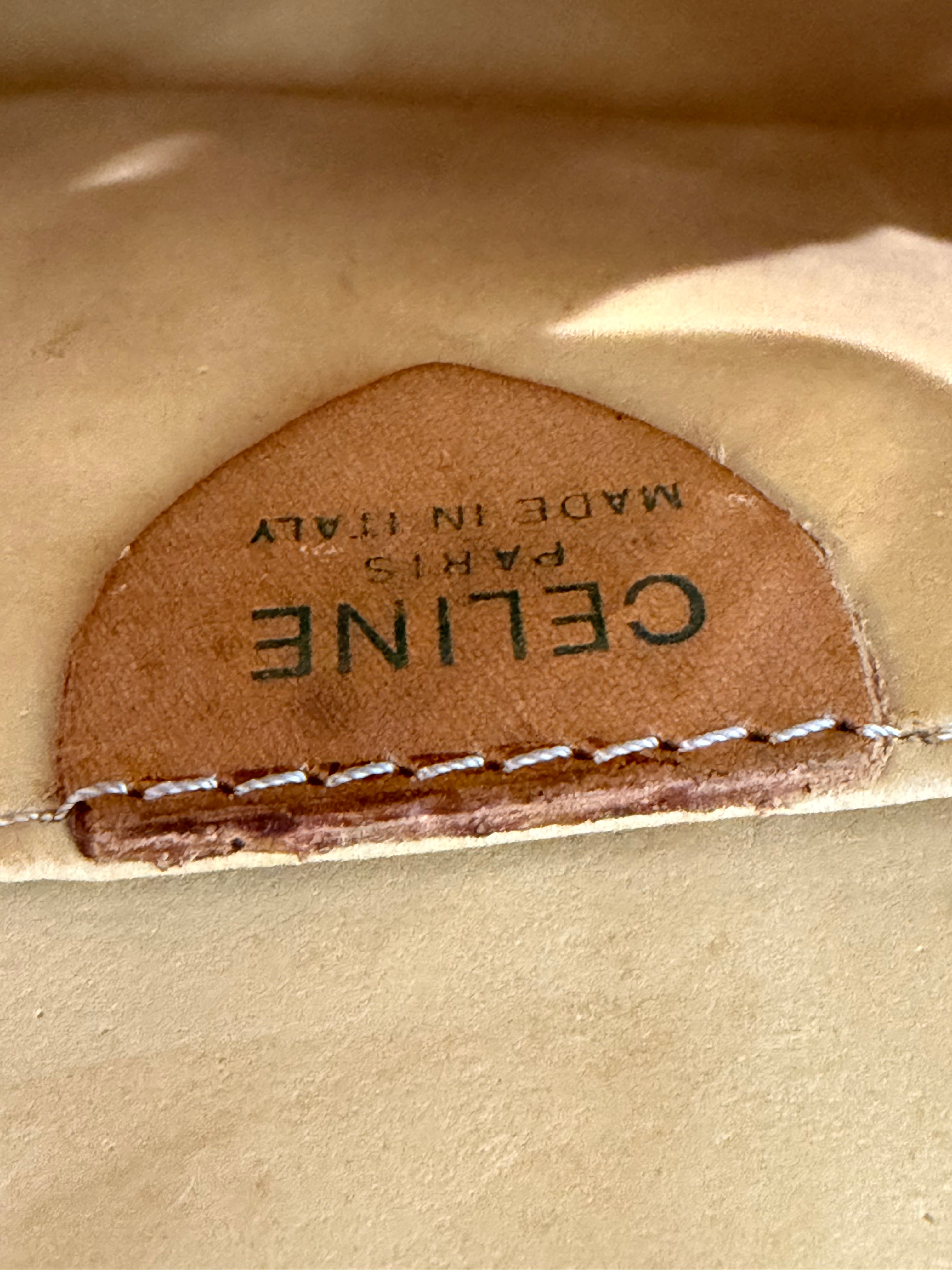Borsa a Tracolla Vintage Céline in Tela con Motivo Macadam