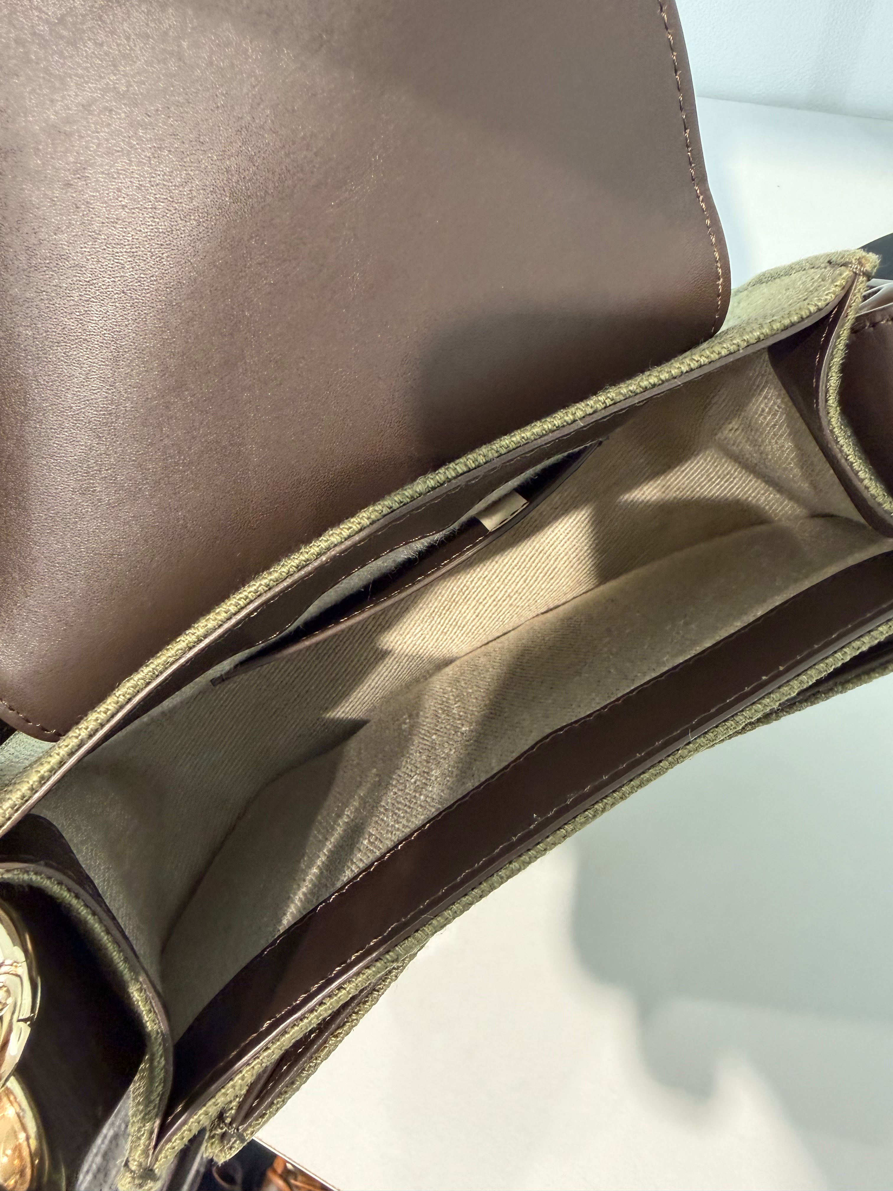 Borsa Chloé Tess Small in Tela e in Pelle