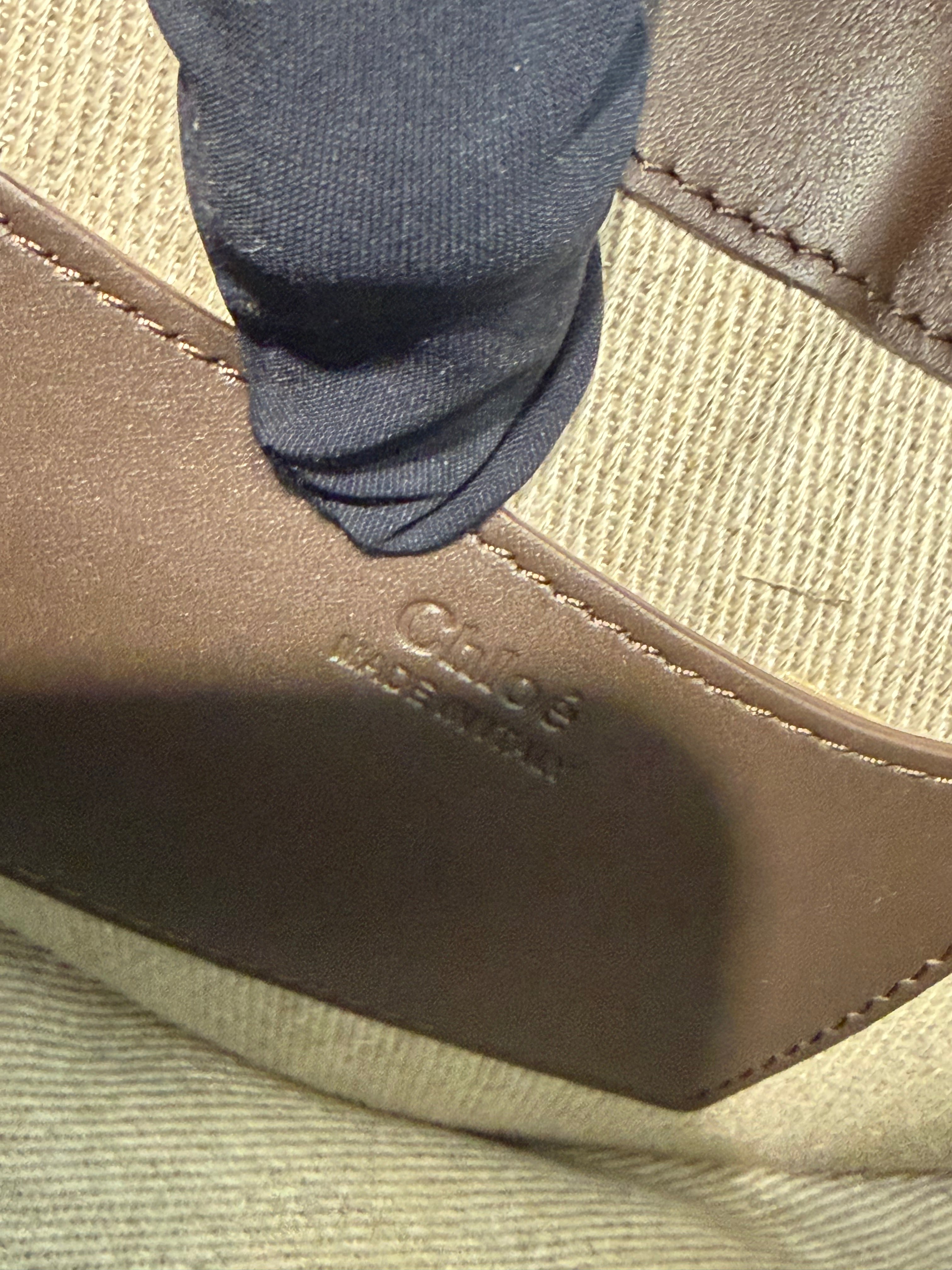 Borsa Chloé Tess Small in Tela e in Pelle