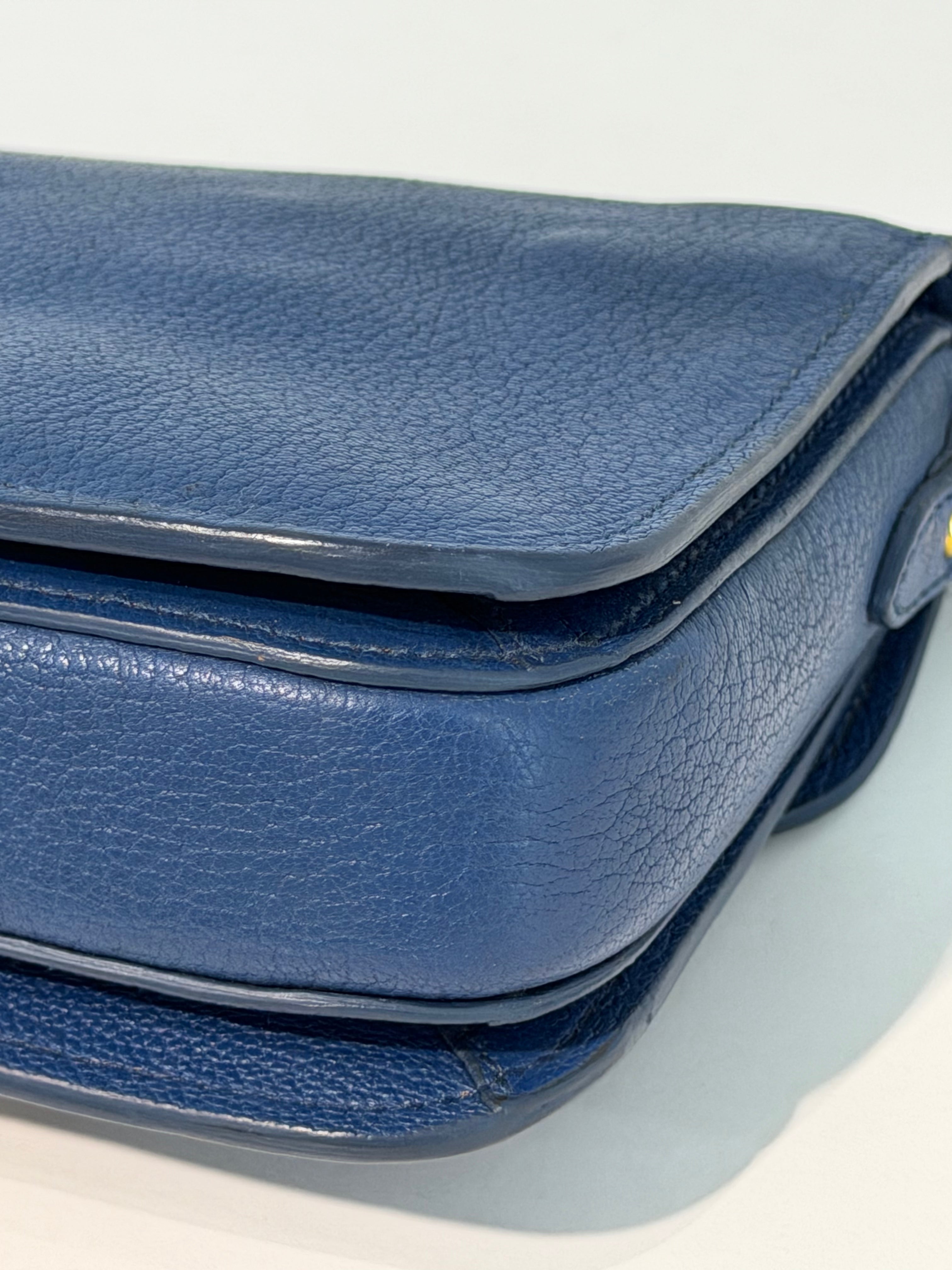Borsa a Tracolla Miu Miu in Pelle Blu