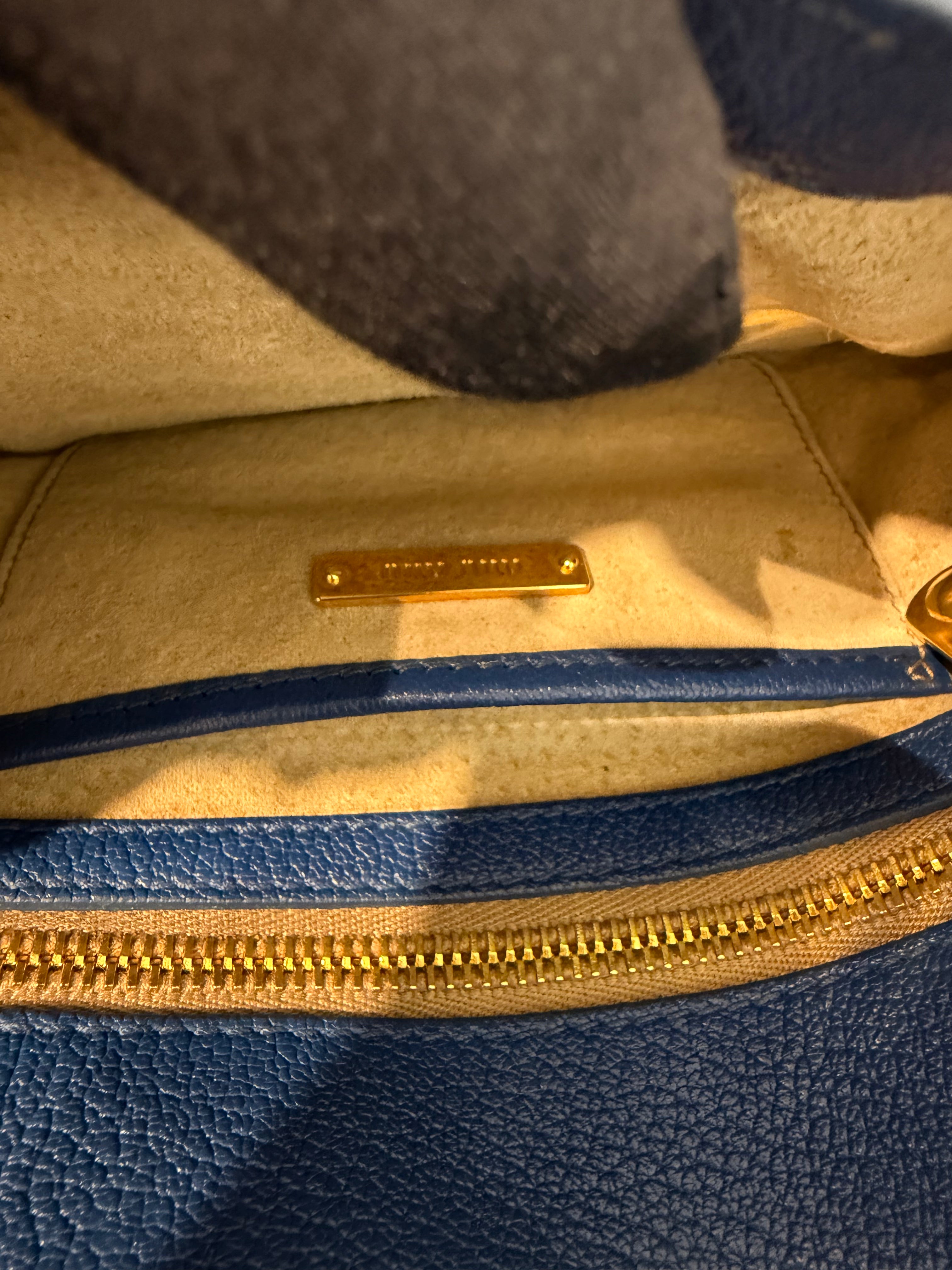 Borsa a Tracolla Miu Miu in Pelle Blu