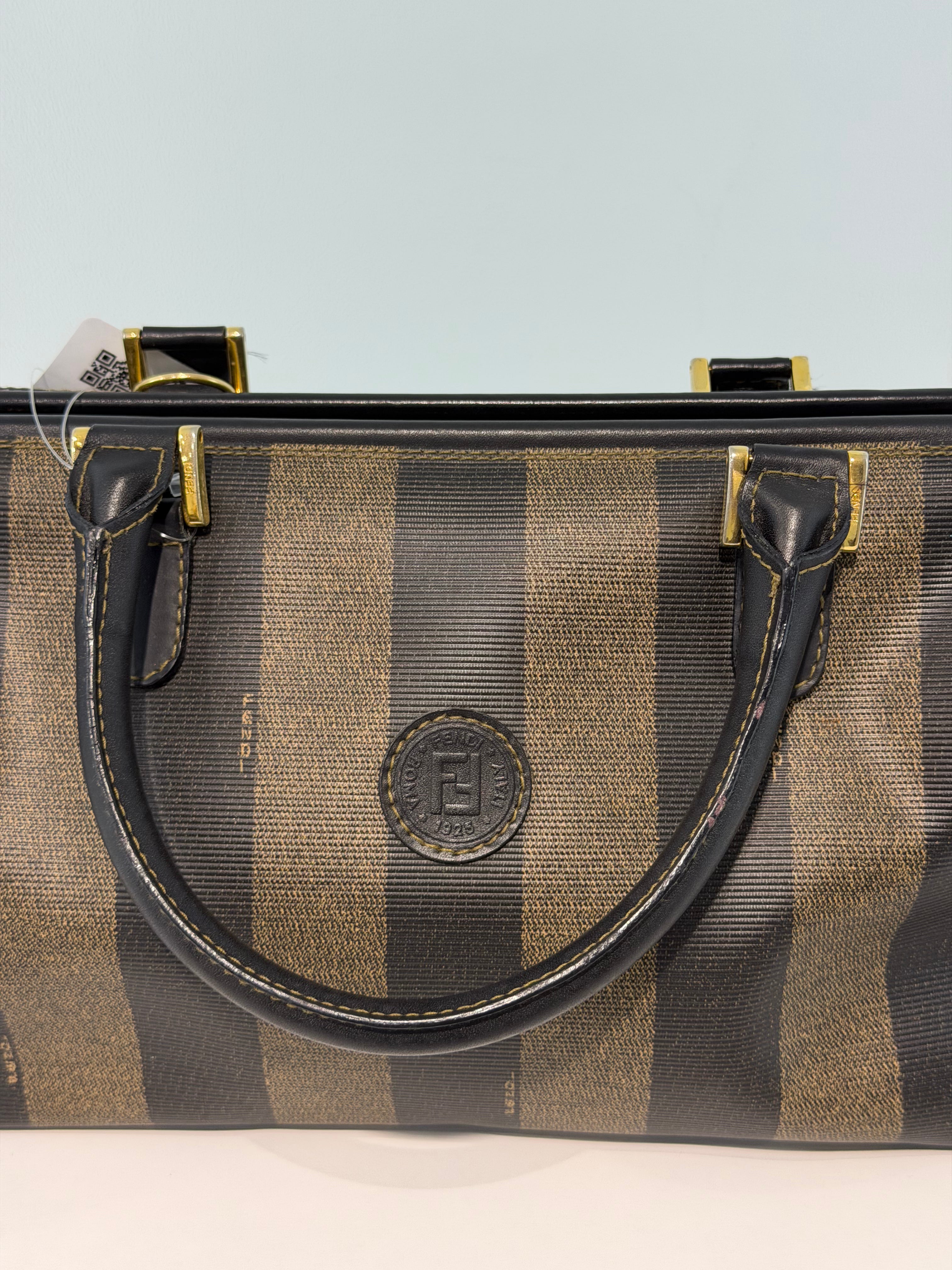 Borsa a Mano Vintage Fendi Pequin
