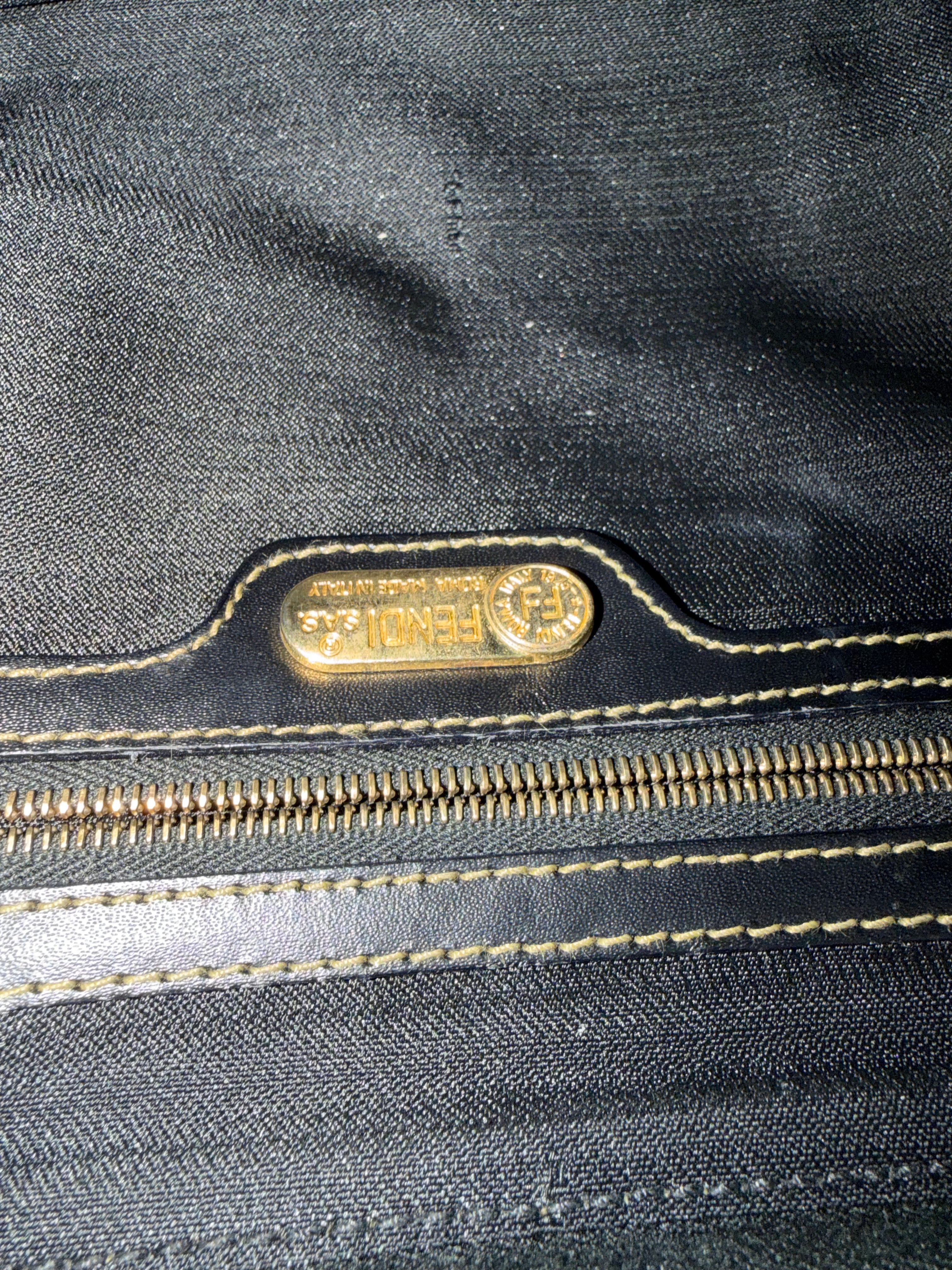 Borsa a Mano Vintage Fendi Pequin