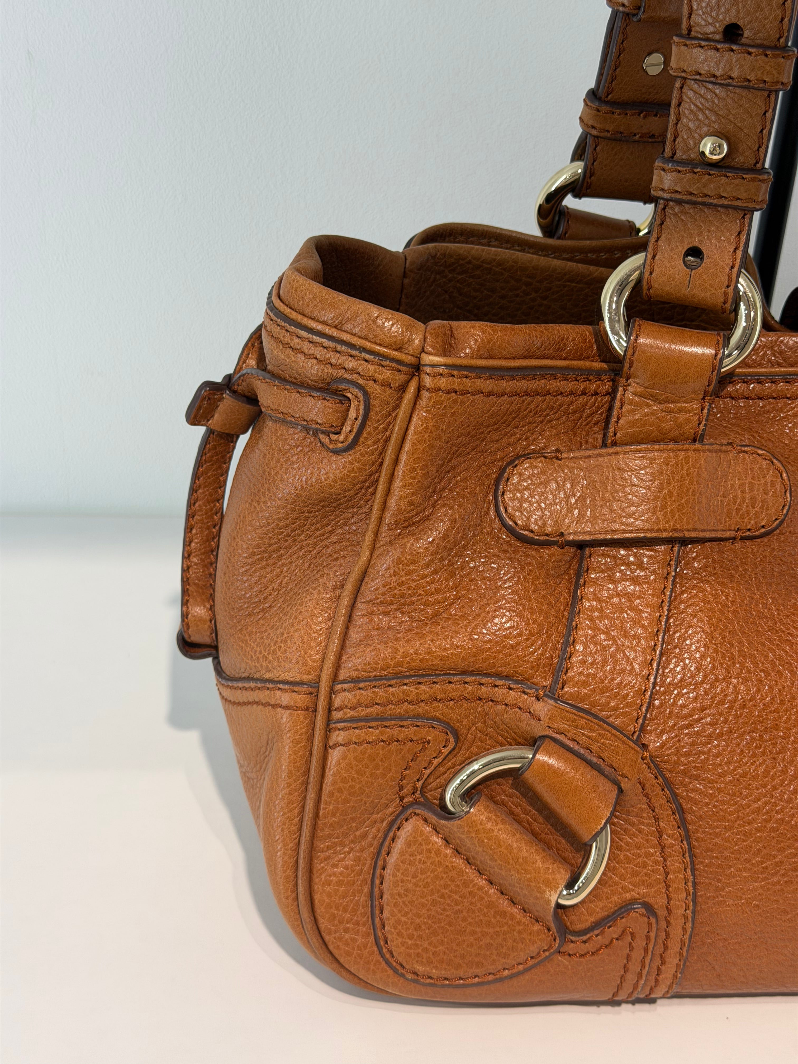 Borsa Céline  a Spalla Vintage in Pelle Marrone Chiaro