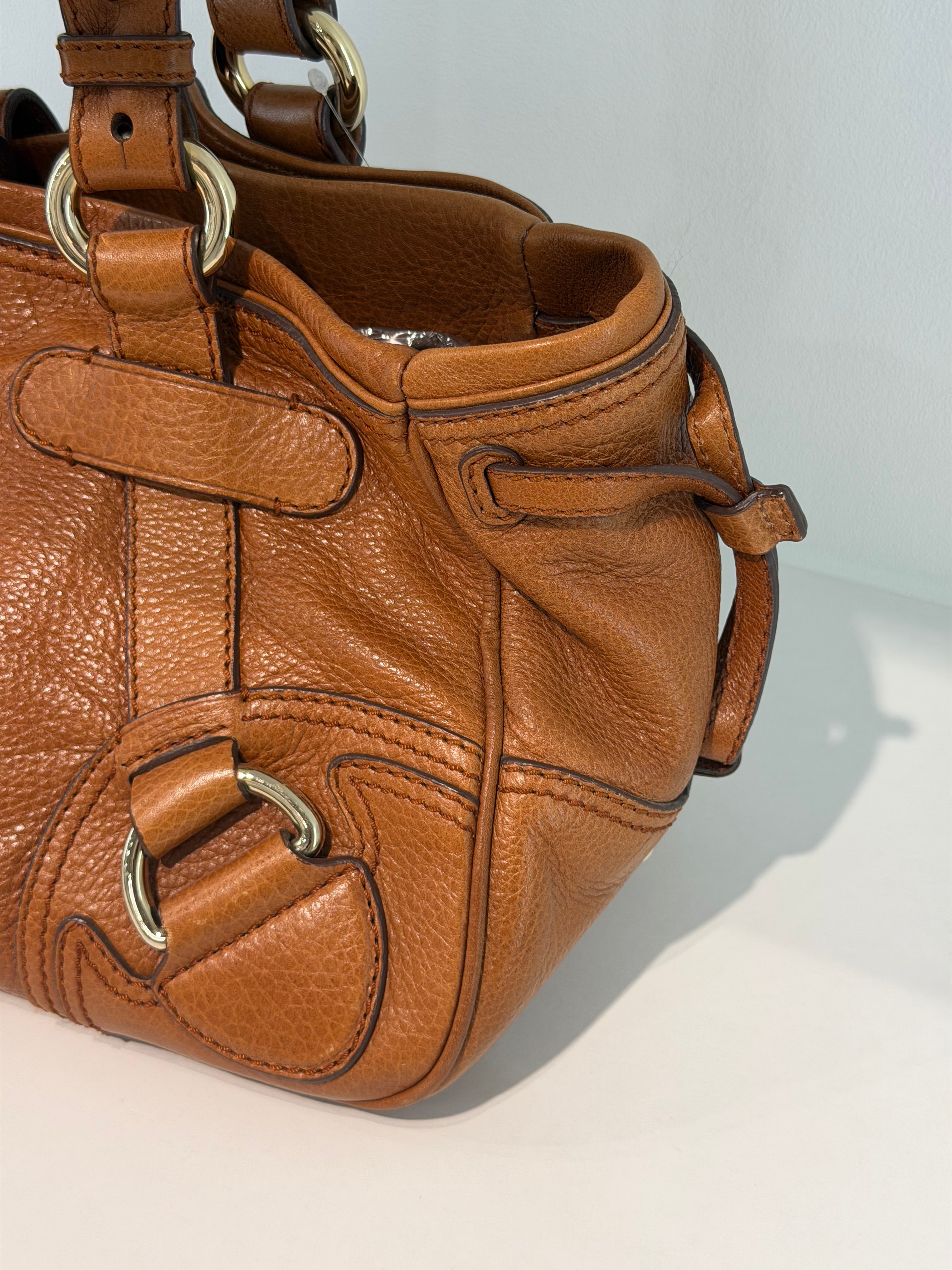 Borsa Céline  a Spalla Vintage in Pelle Marrone Chiaro