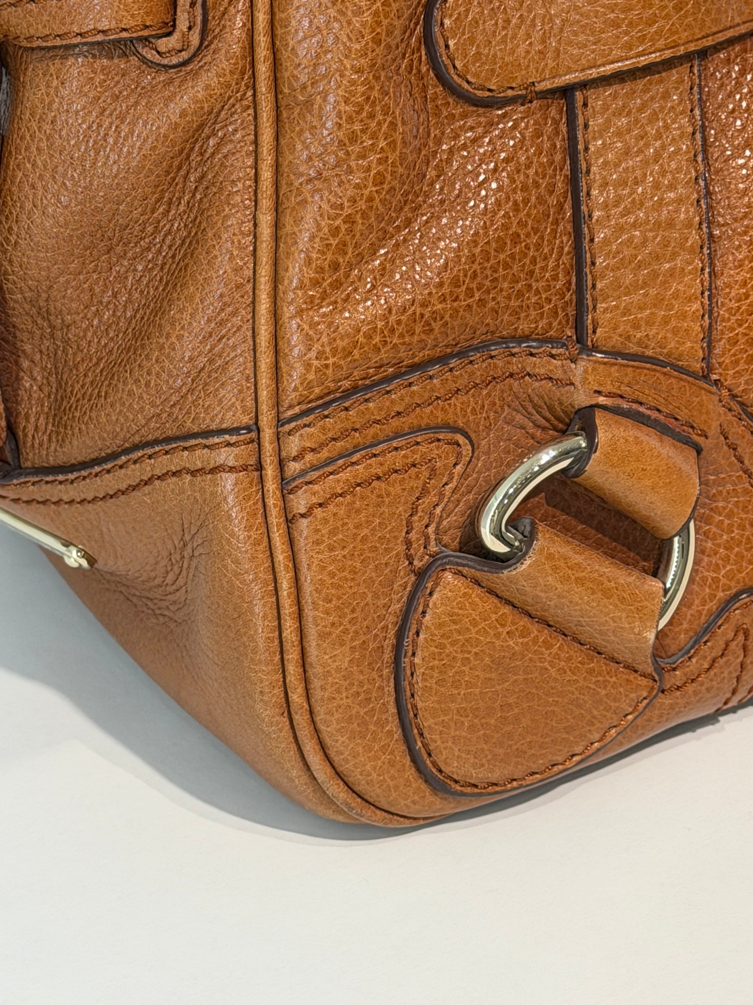 Borsa Céline  a Spalla Vintage in Pelle Marrone Chiaro