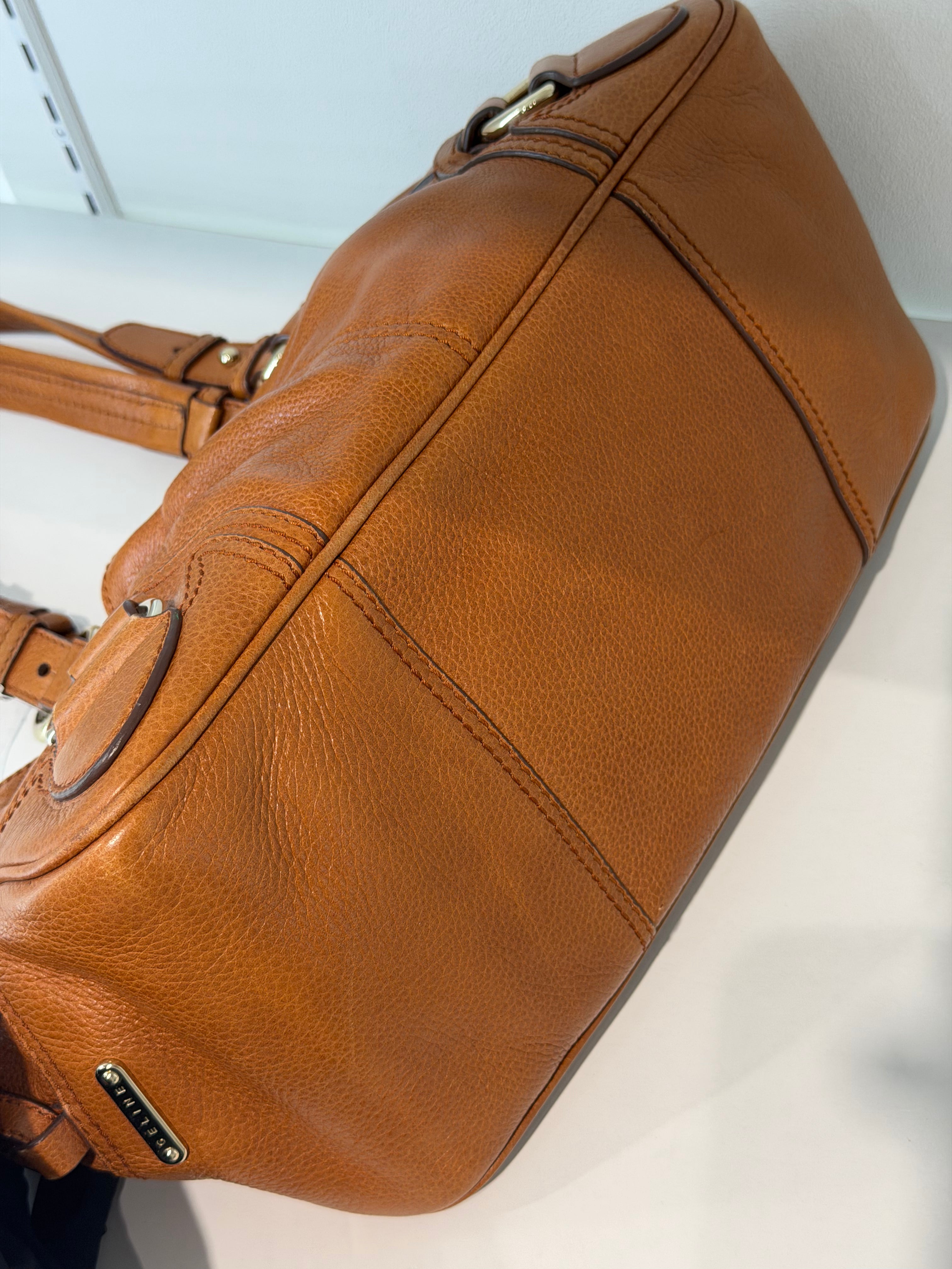 Borsa Céline  a Spalla Vintage in Pelle Marrone Chiaro