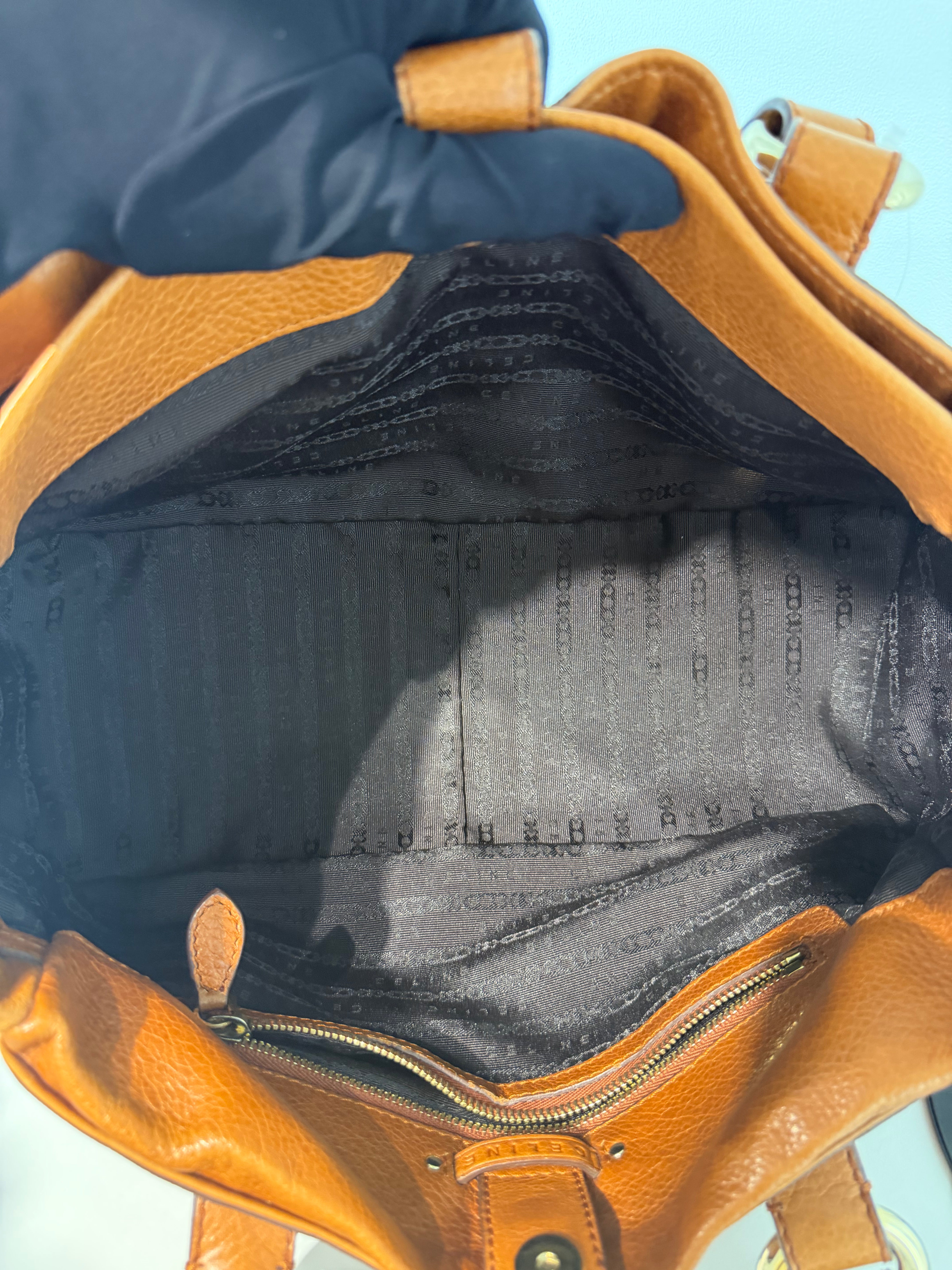 Borsa Céline  a Spalla Vintage in Pelle Marrone Chiaro