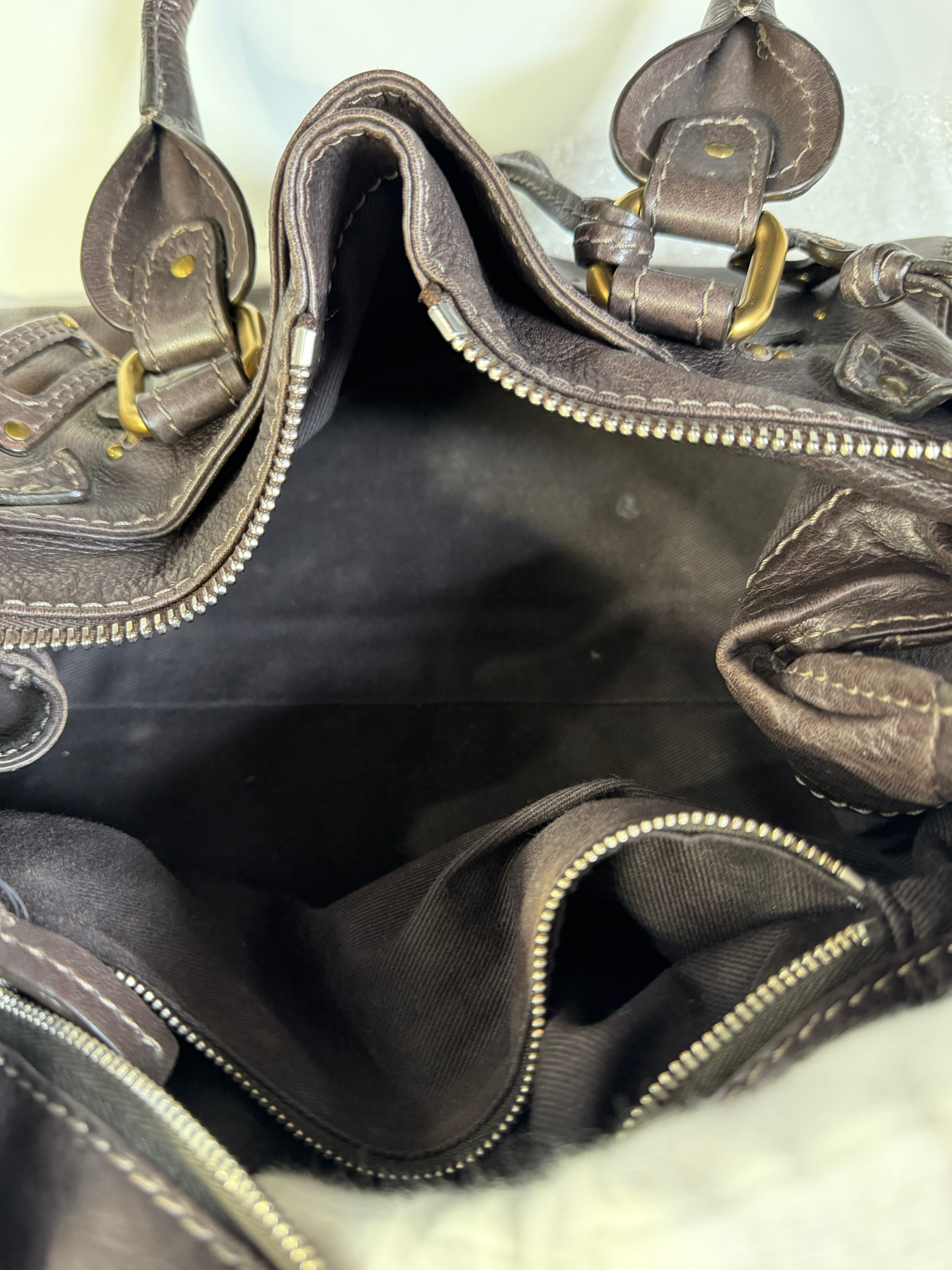 Borsa Chloe Paddington in Pelle Marrone