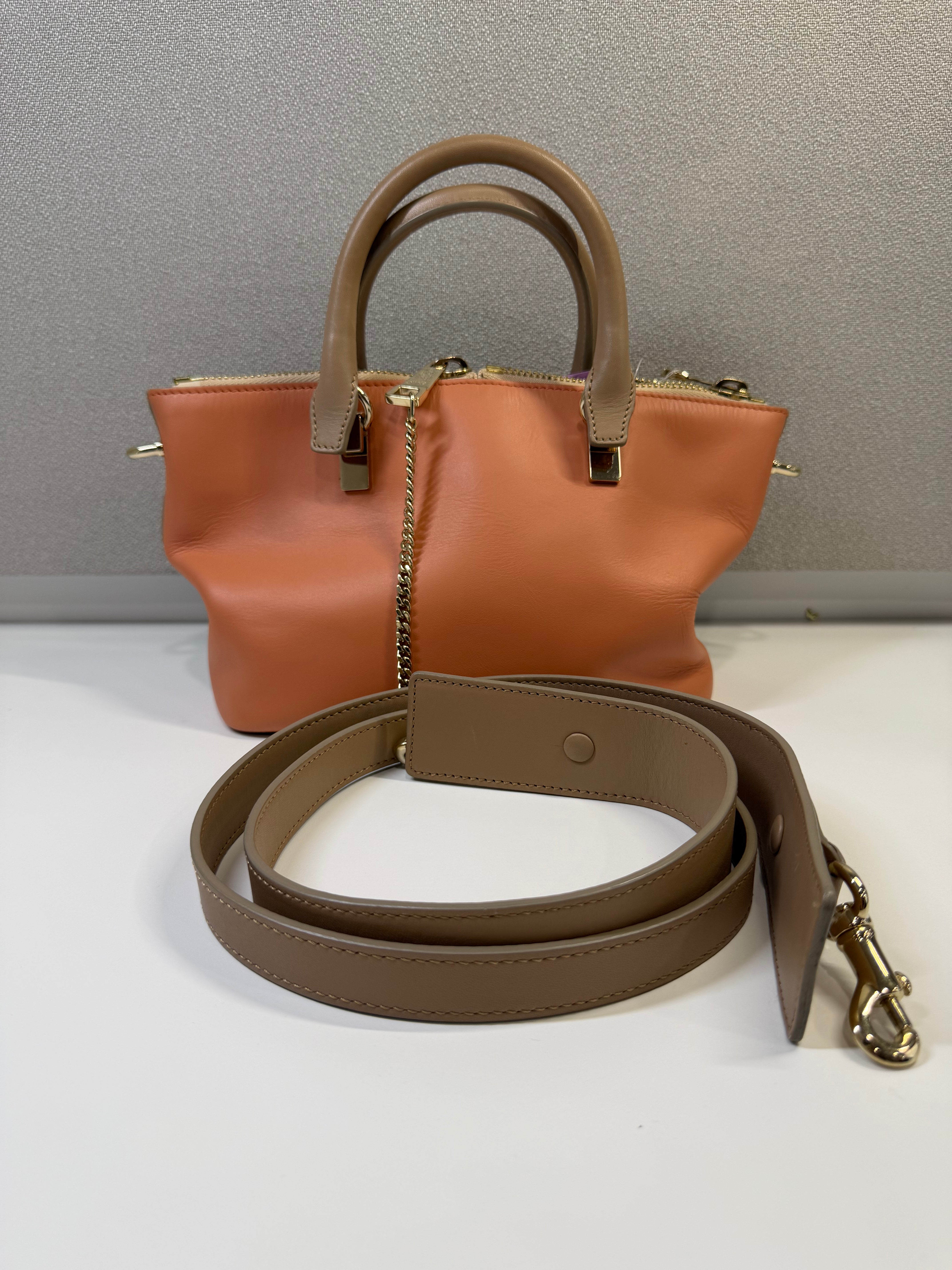 Borsa Chloé Modello Baylee in Pelle Bicolore