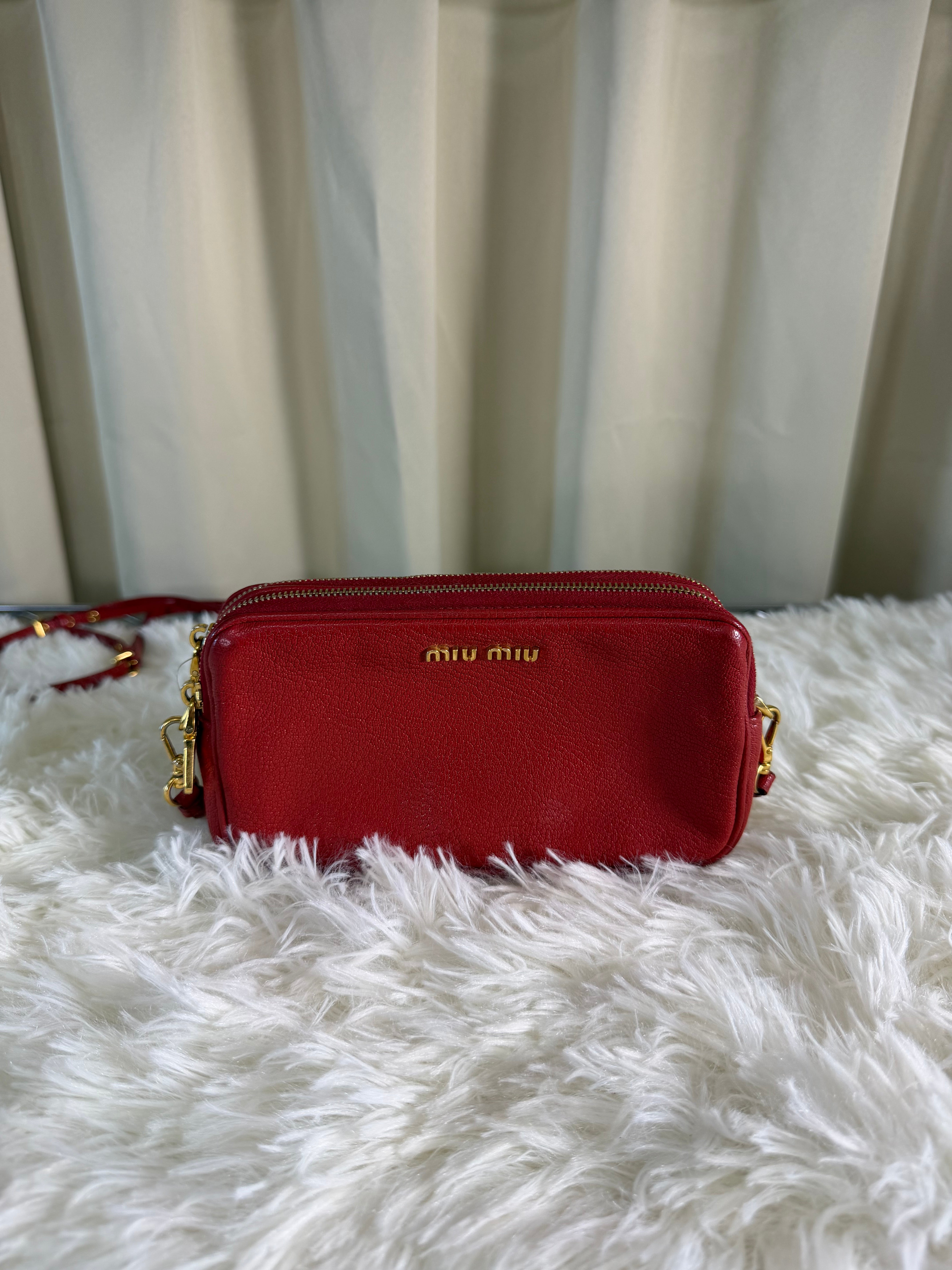 Borsa a Tracolla Miu Miu in Pelle Madras