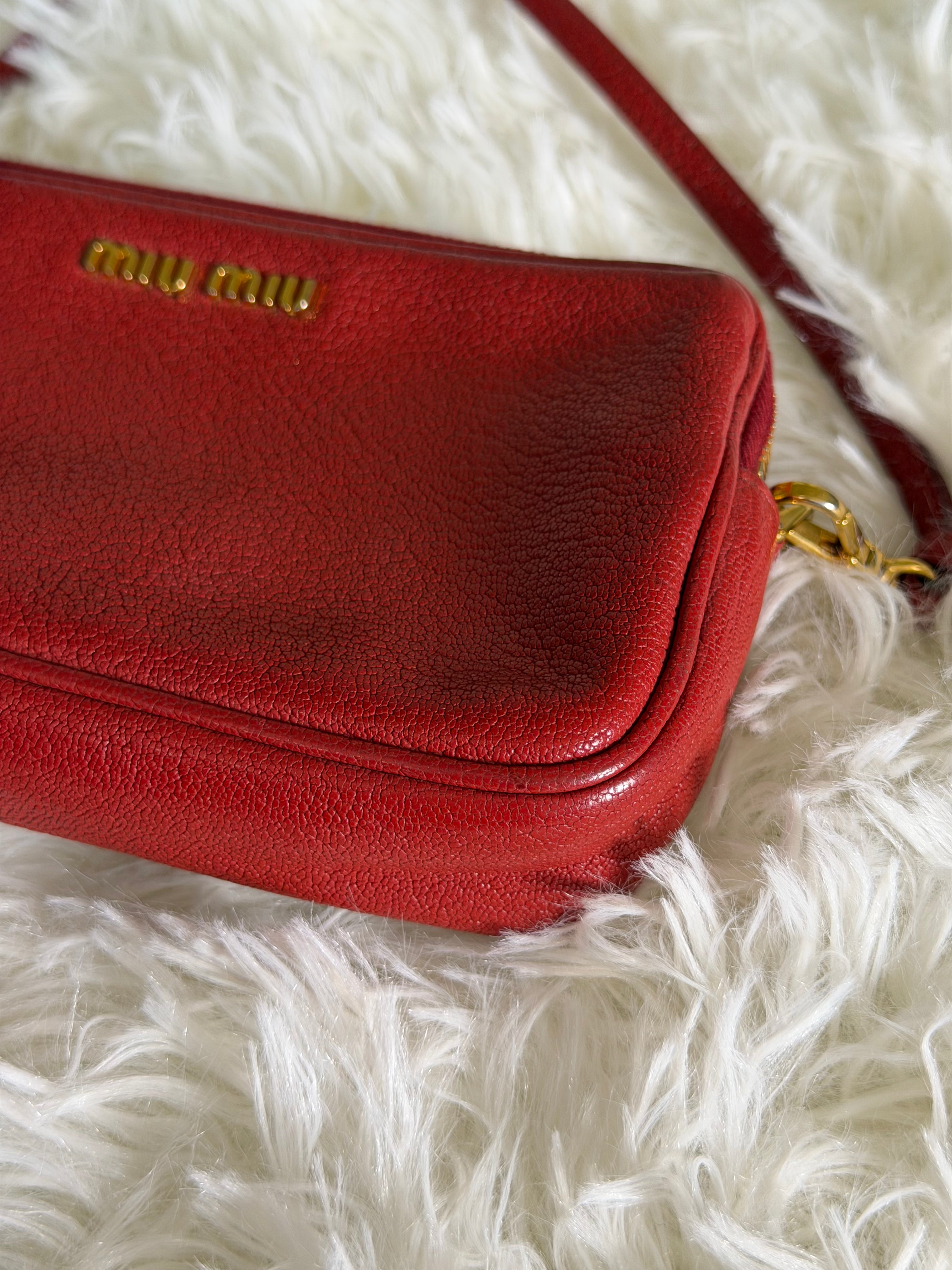 Borsa a Tracolla Miu Miu in Pelle Madras