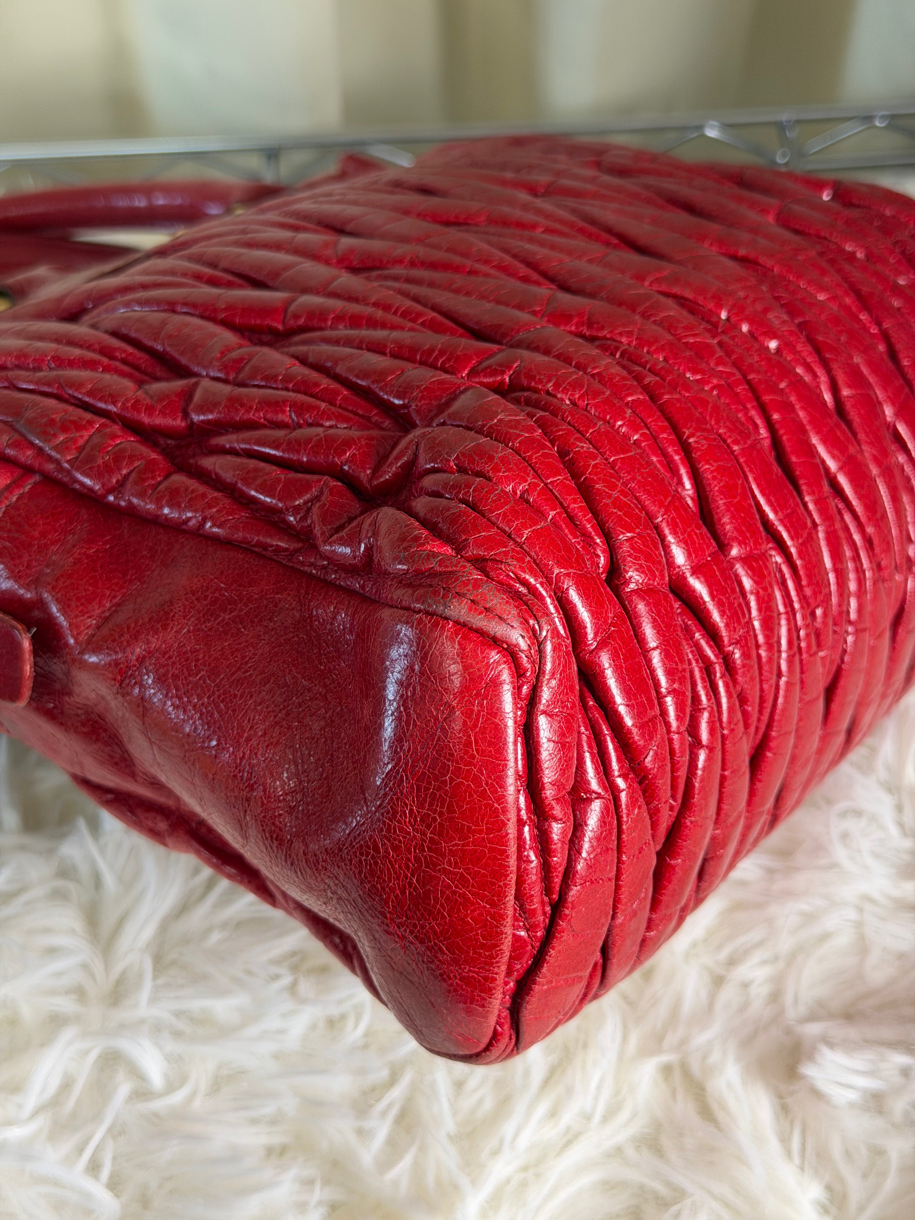 Borsa Miu Miu Matelassé in Pelle Rossa