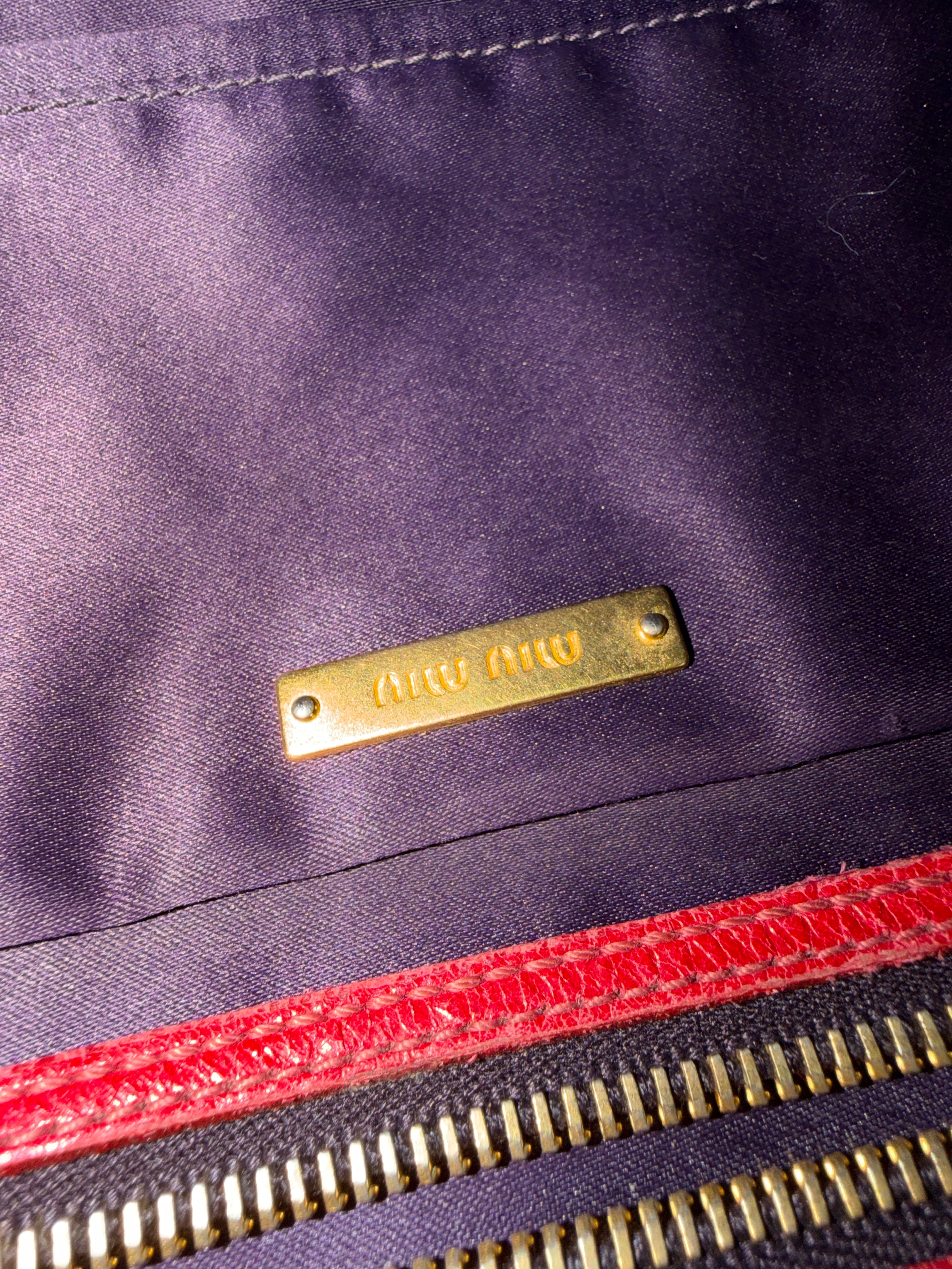 Borsa Miu Miu Matelassé in Pelle Rossa