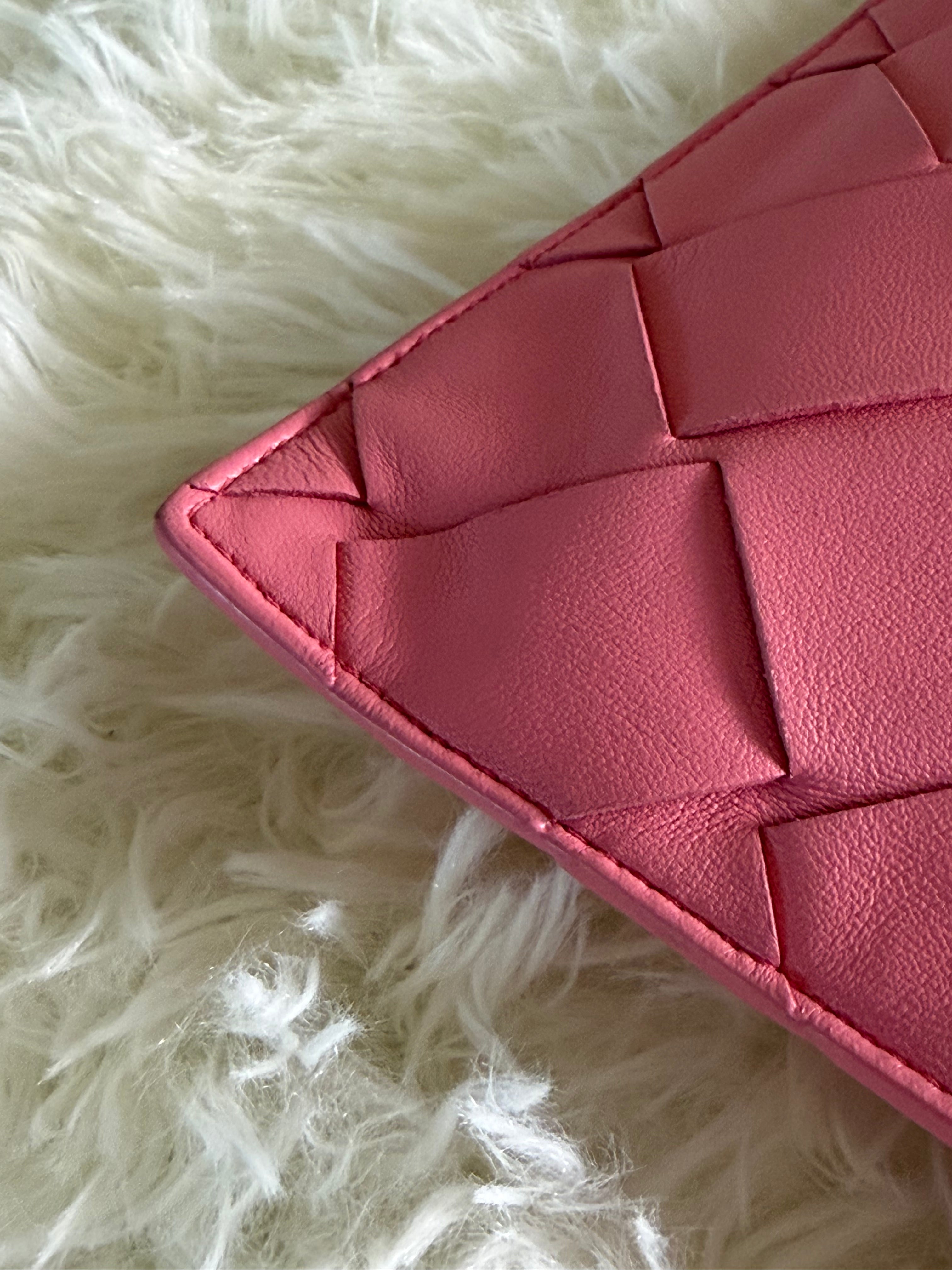 Pochette di Bottega Veneta in Pelle Rosa