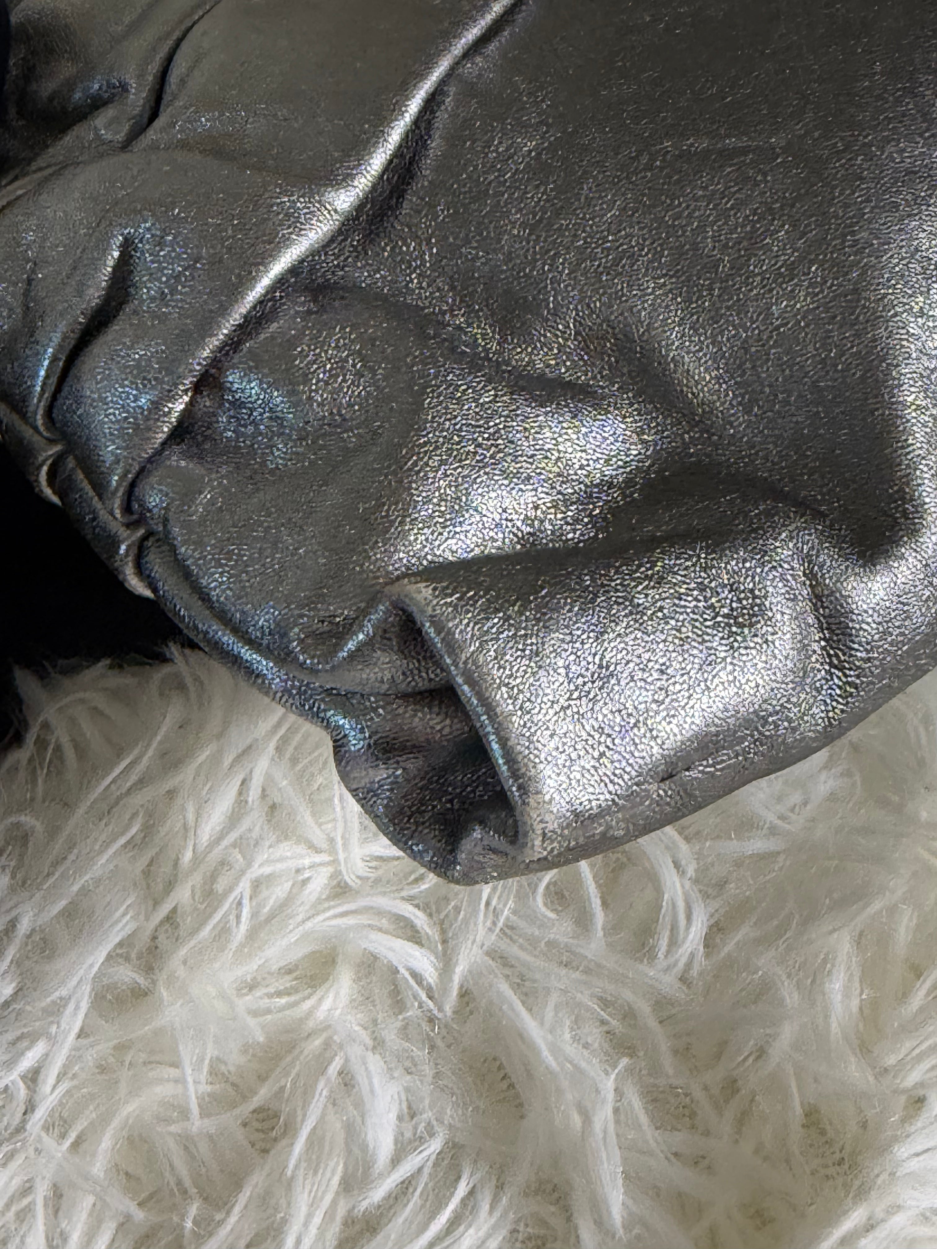 Pochette di Miu Miu in Pelle Metallica