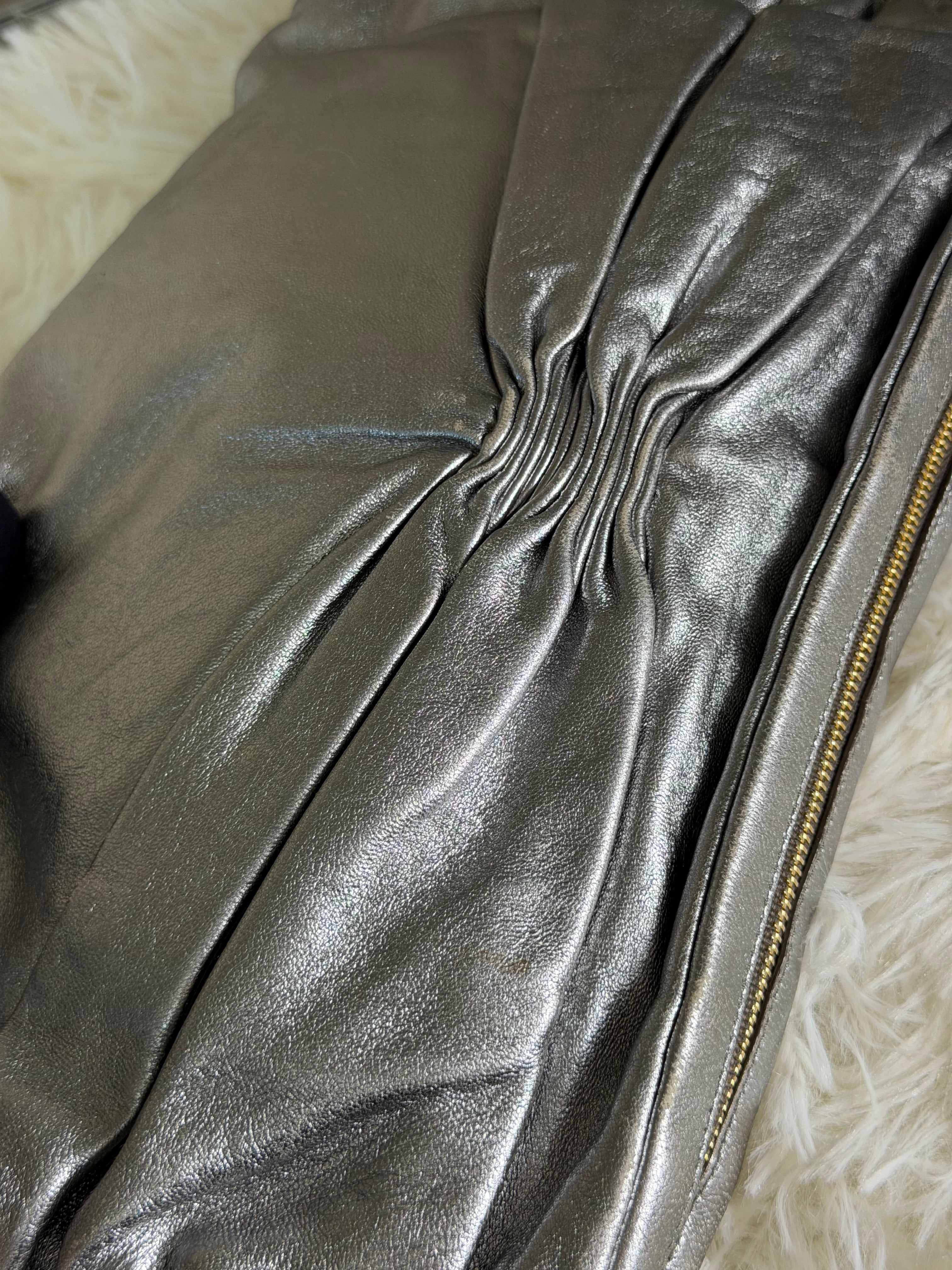 Pochette di Miu Miu in Pelle Metallica