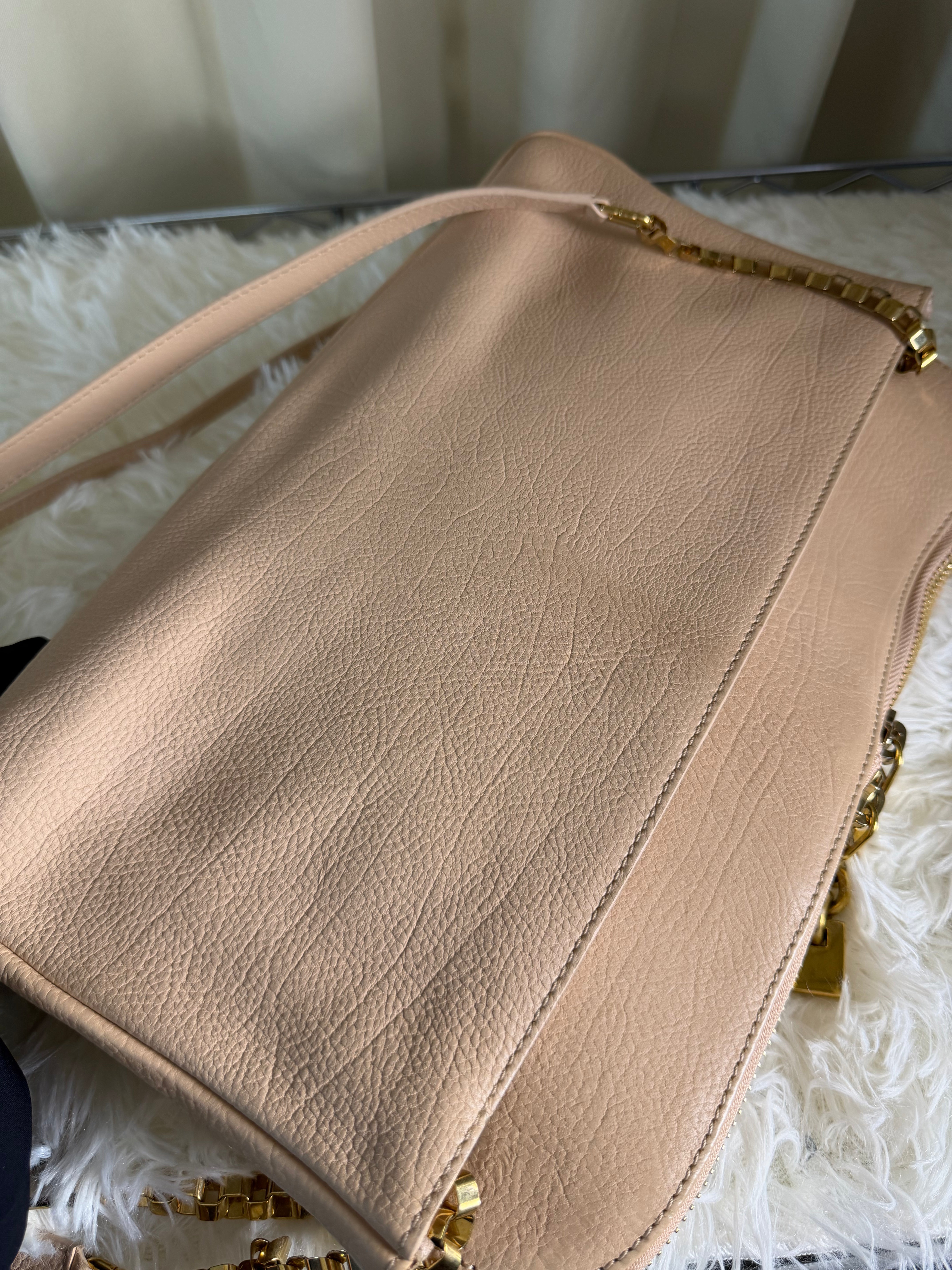 Borsa Chloé Lucy in Pelle Rosa Chiaro