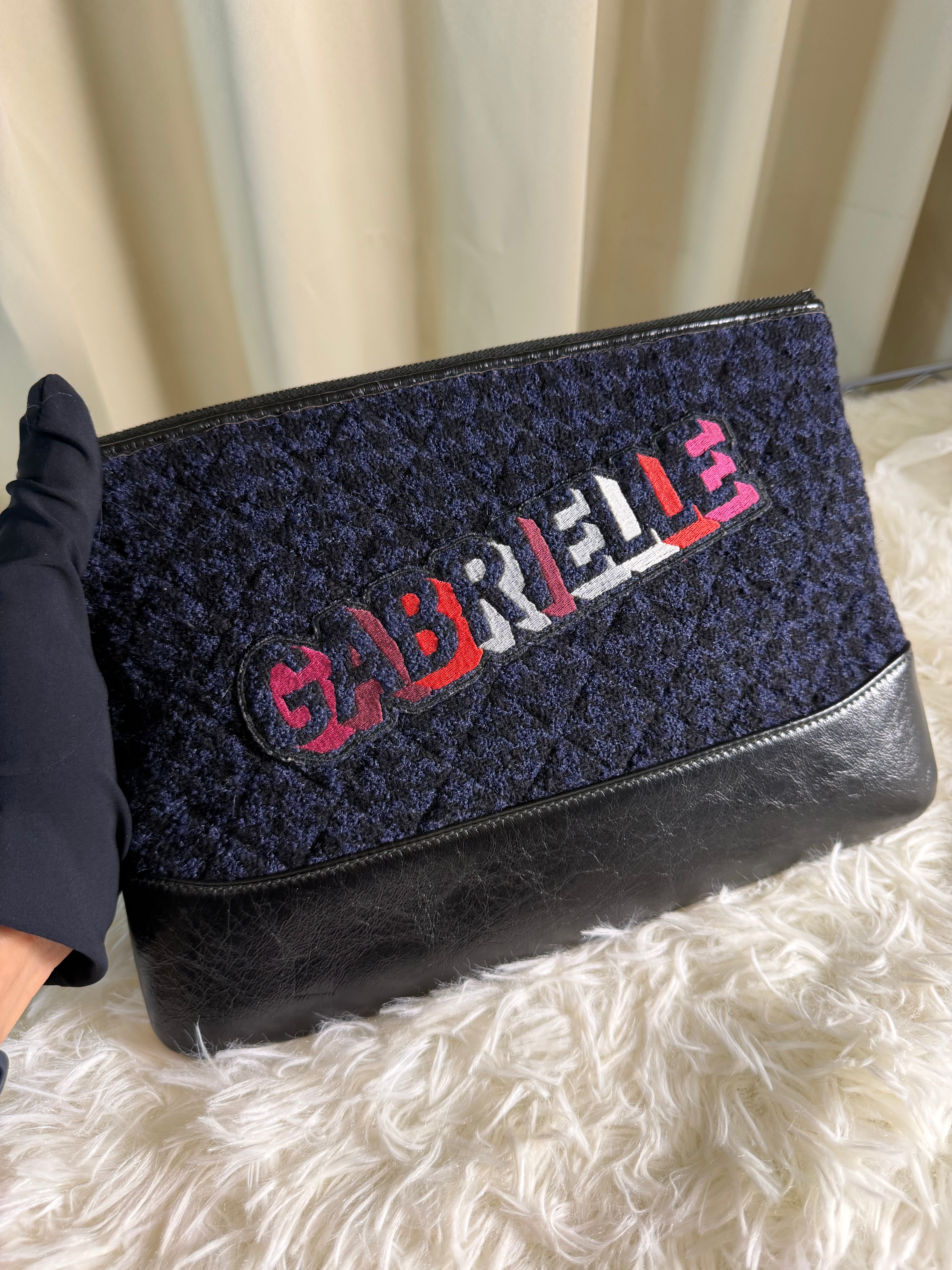 Clutch Chanel Gabrielle in Tweed e Pelle