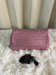 Borsa a Tracolla di Bottega Veneta in Pelle Rosa