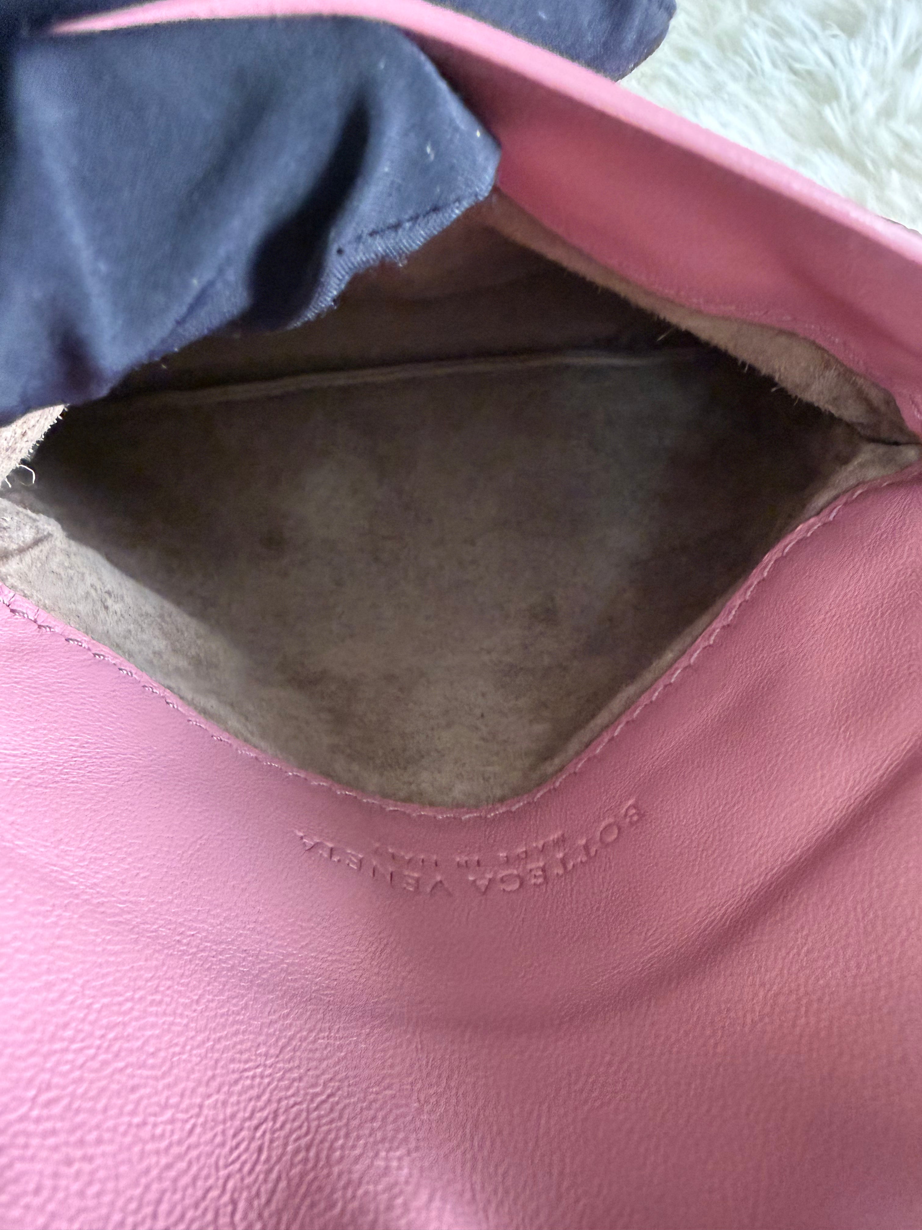 Borsa a Tracolla di Bottega Veneta in Pelle Rosa