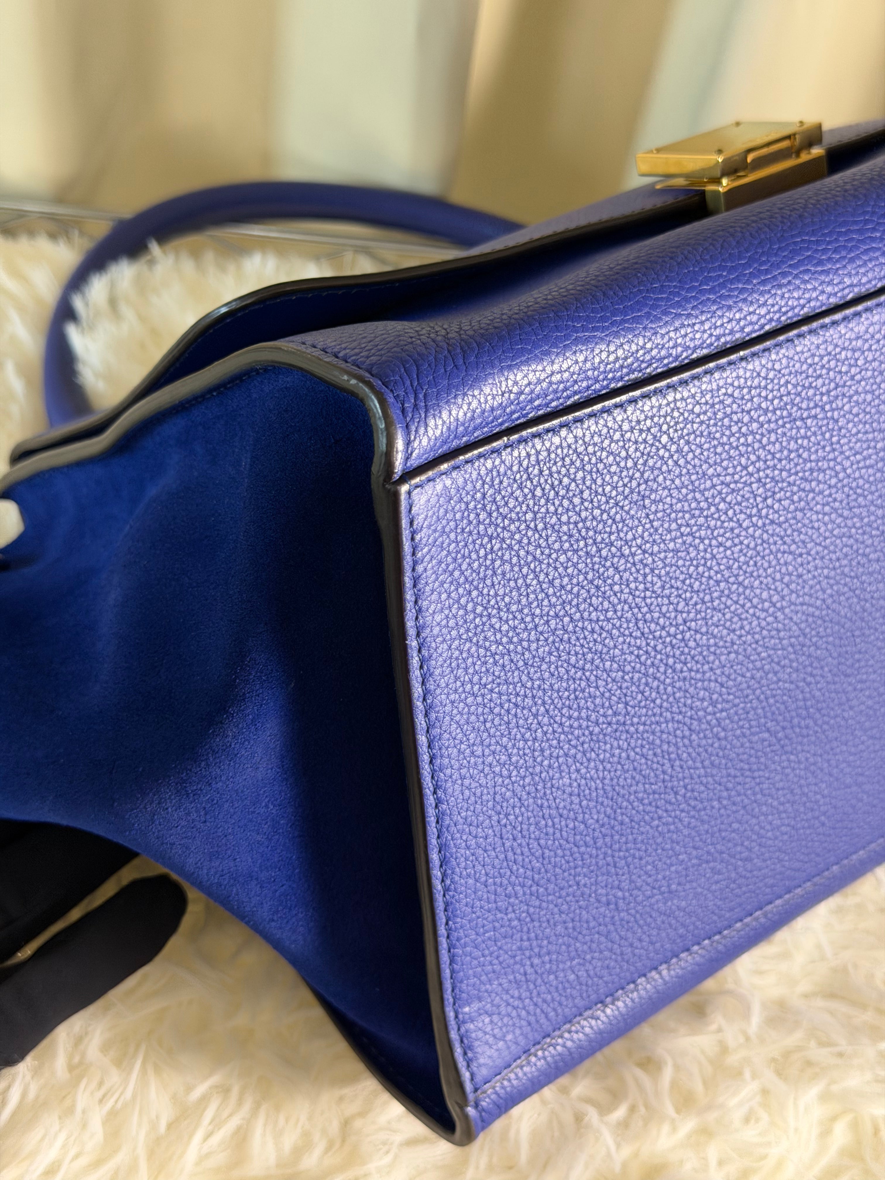 Borsa Céline Trapeze in Pelle Blu