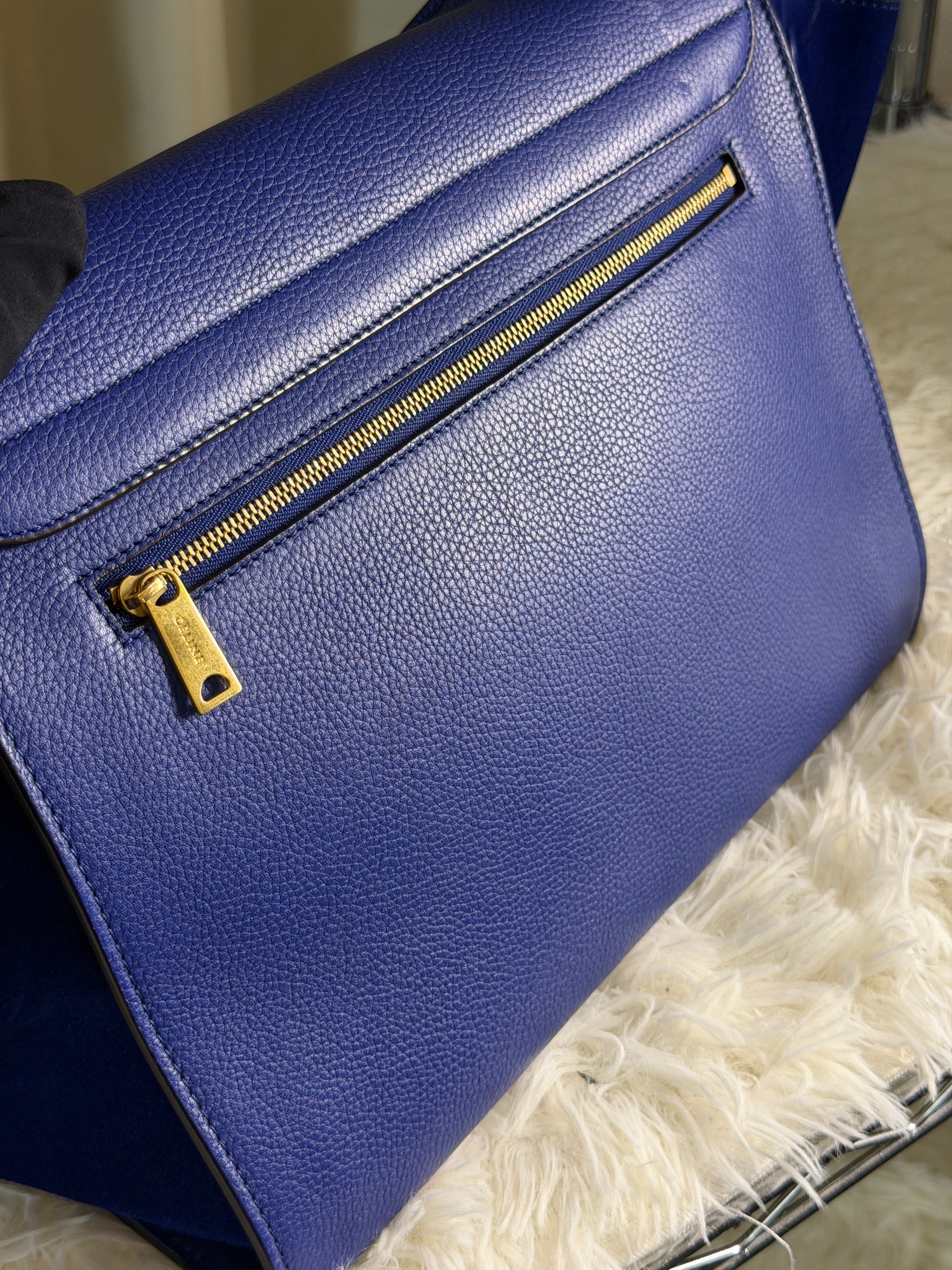 Borsa Céline Trapeze in Pelle Blu