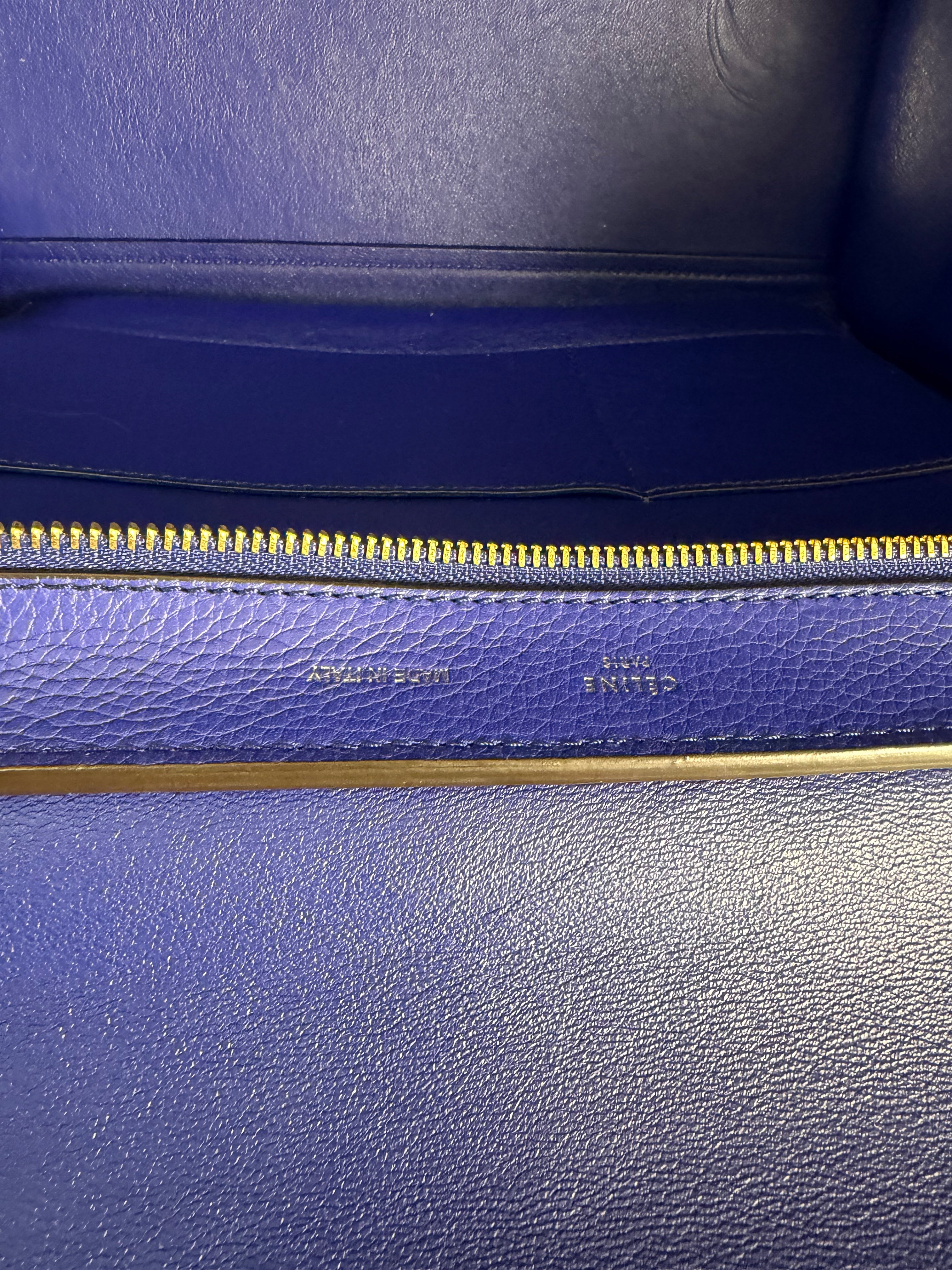 Borsa Céline Trapeze in Pelle Blu