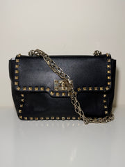 Borsa a Tracolla Valentino Garavani Rockstud in Pelle Nera