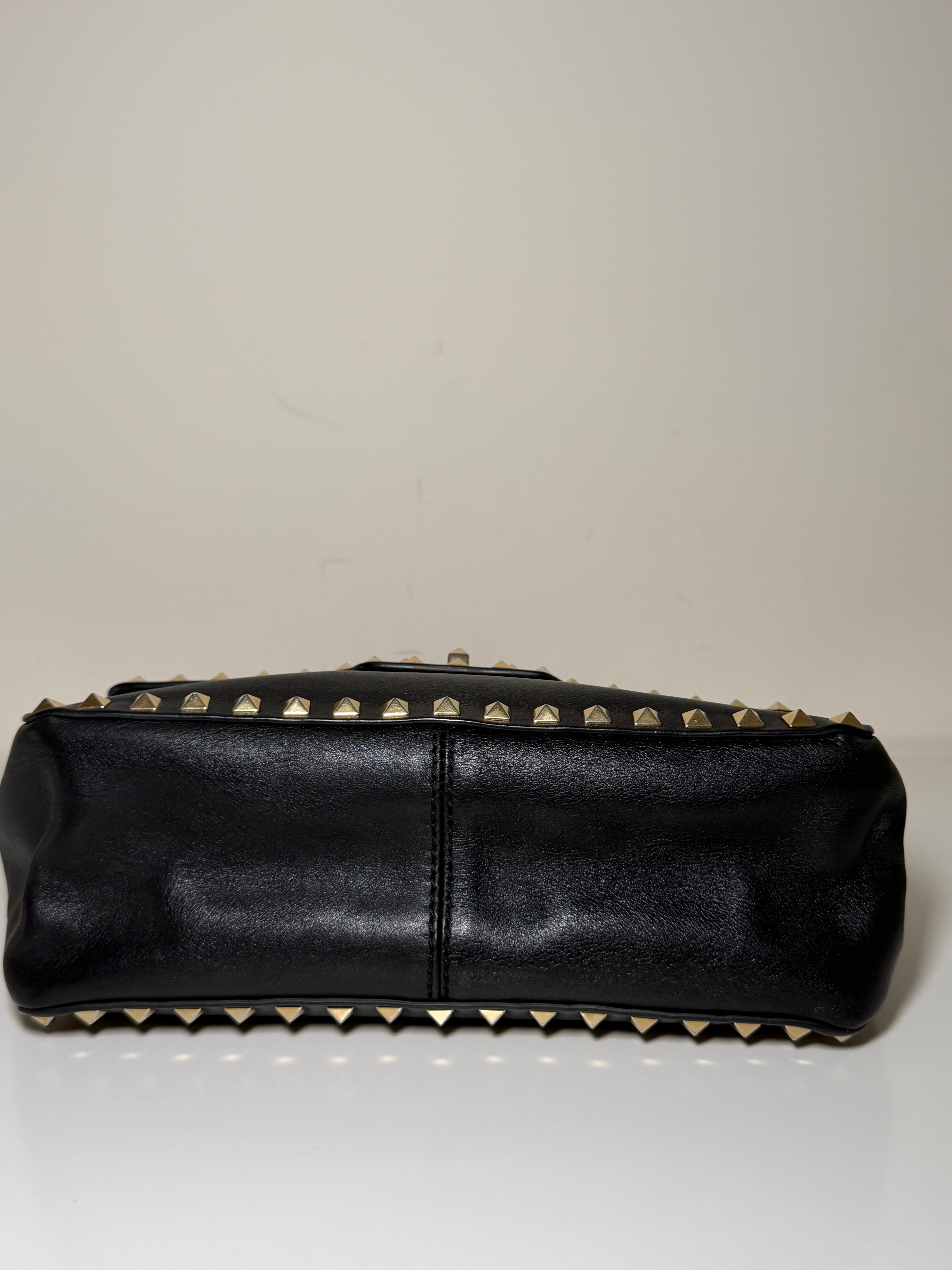 Borsa a Tracolla Valentino Garavani Rockstud in Pelle Nera