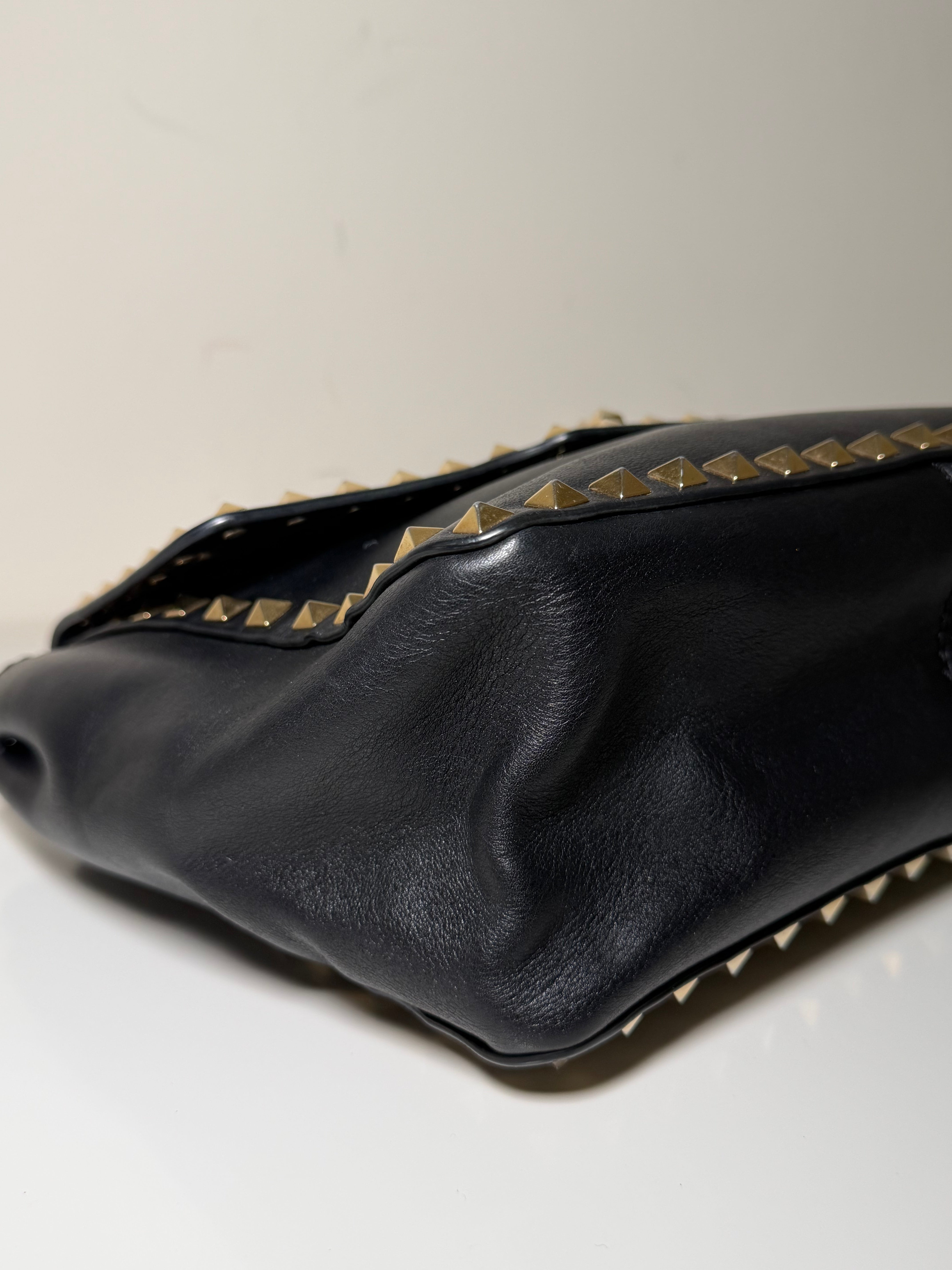 Borsa a Tracolla Valentino Garavani Rockstud in Pelle Nera