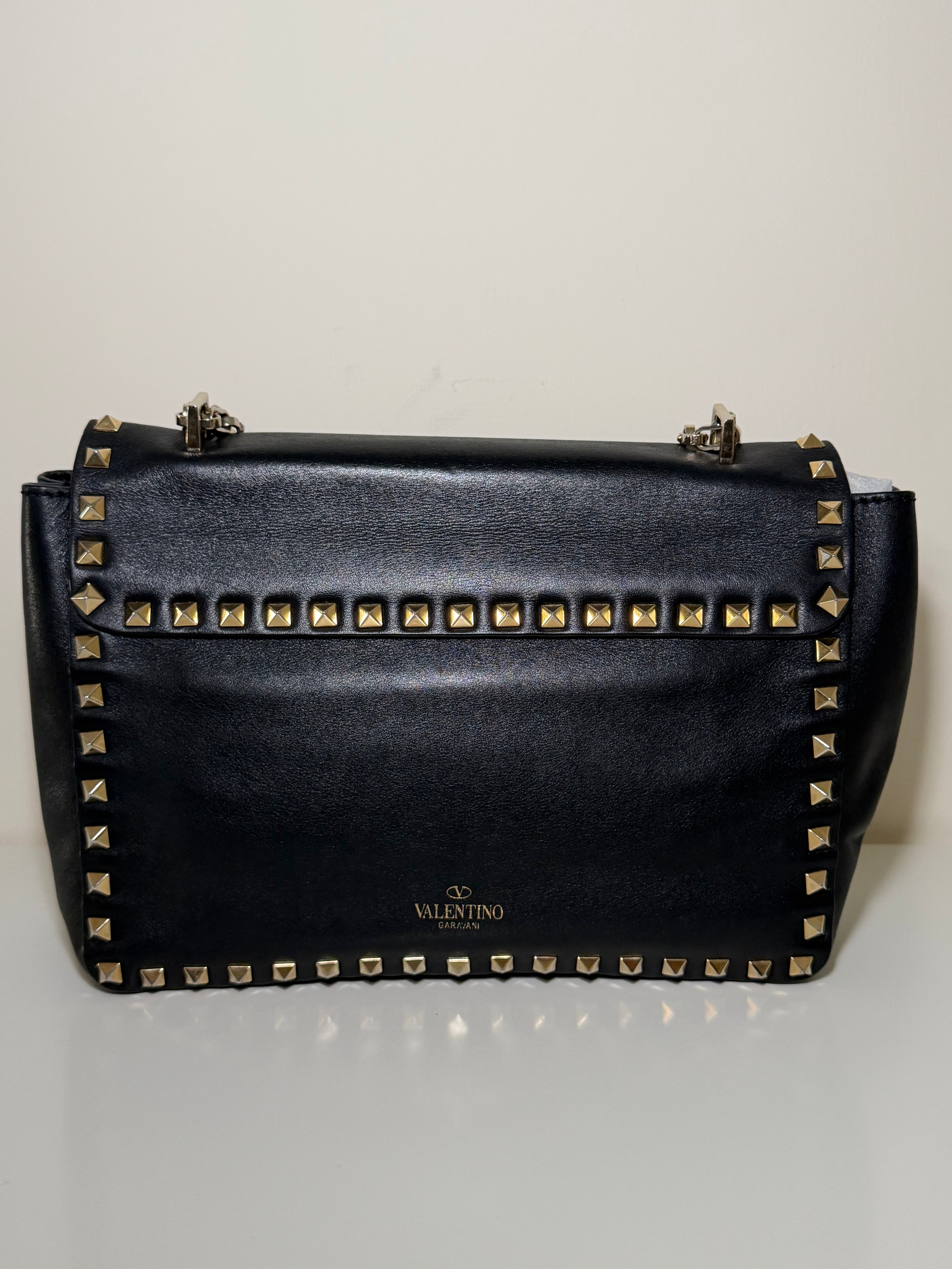 Borsa a Tracolla Valentino Garavani Rockstud in Pelle Nera