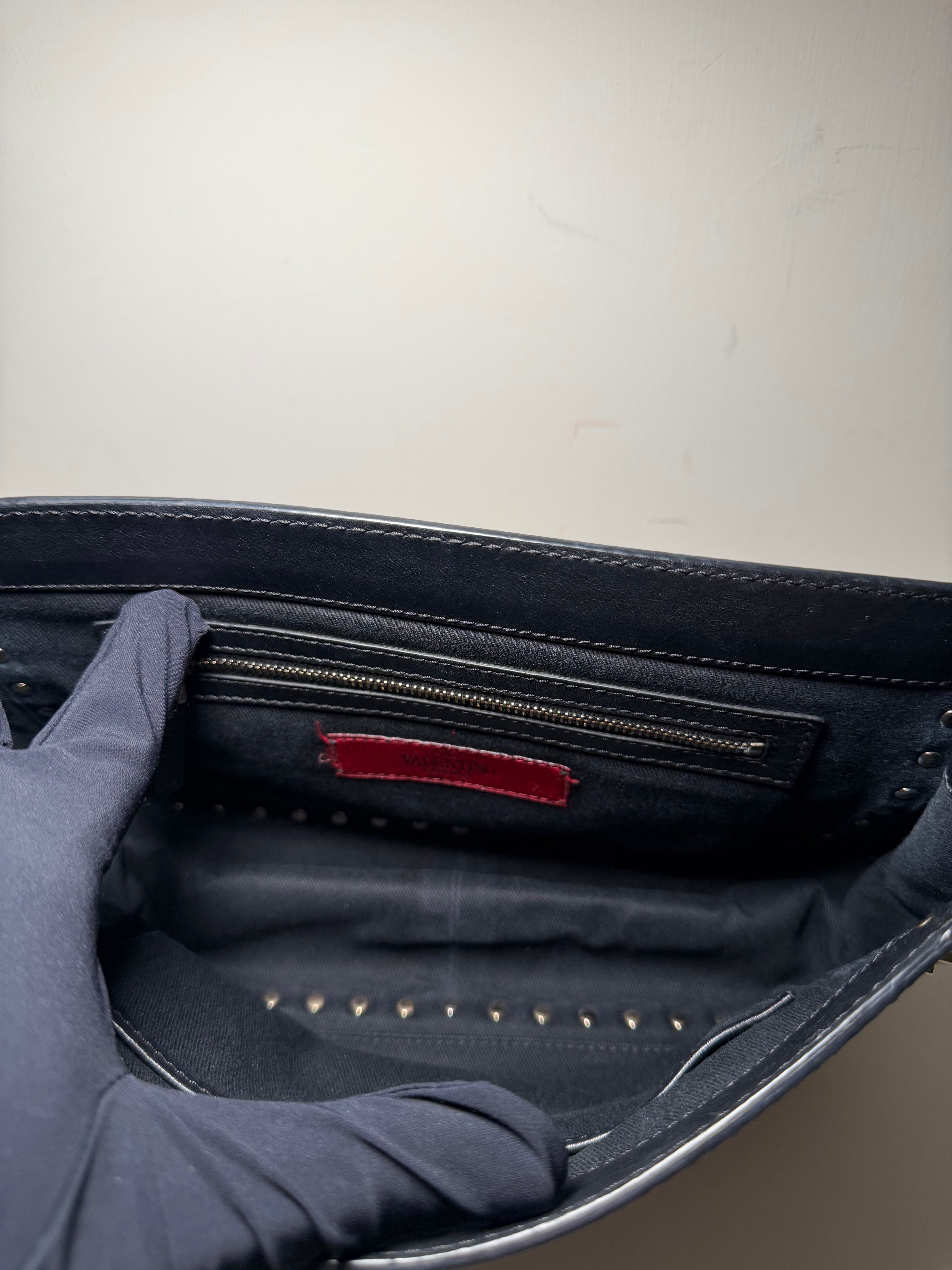 Borsa a Tracolla Valentino Garavani Rockstud in Pelle Nera