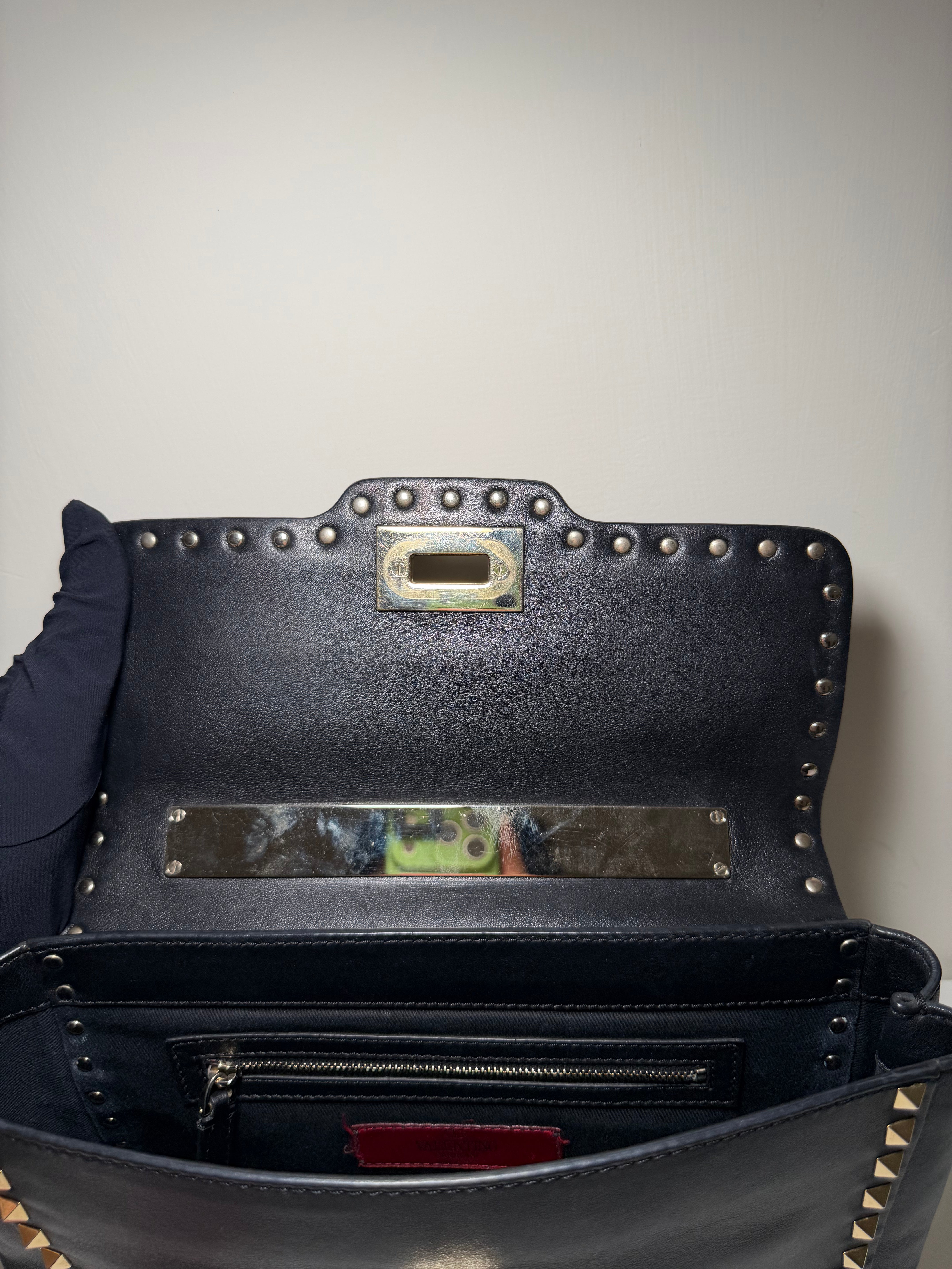 Borsa a Tracolla Valentino Garavani Rockstud in Pelle Nera