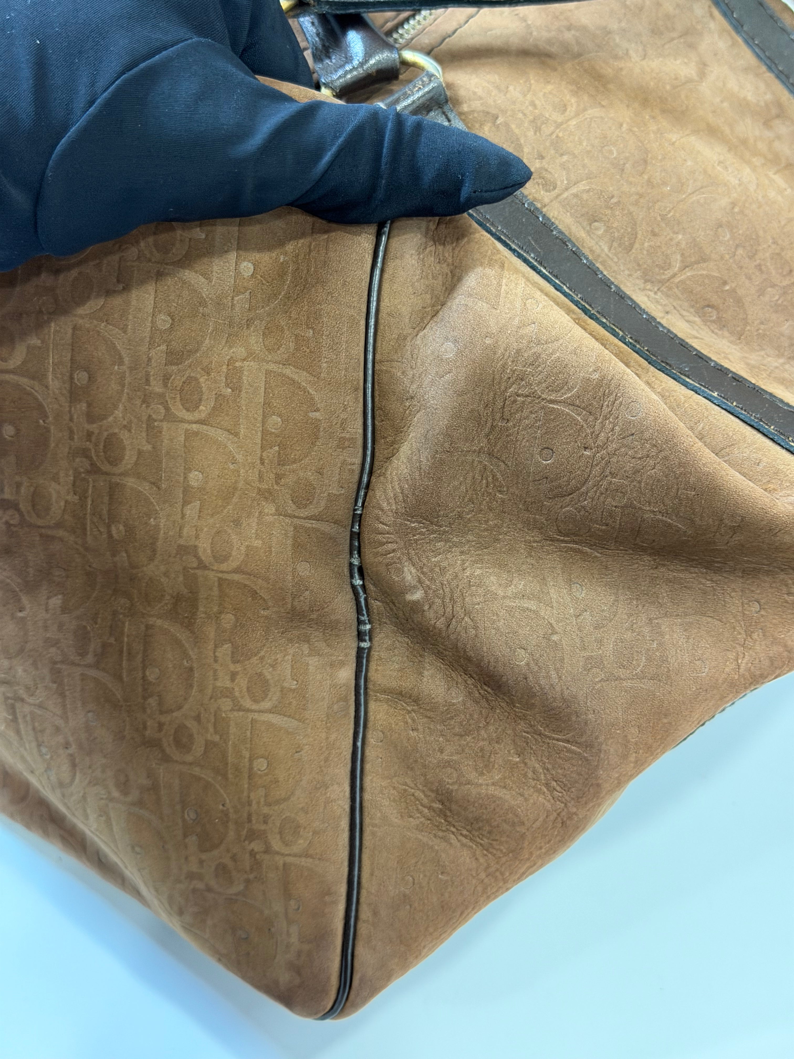Borsone Vintage Christian Dior in Suede