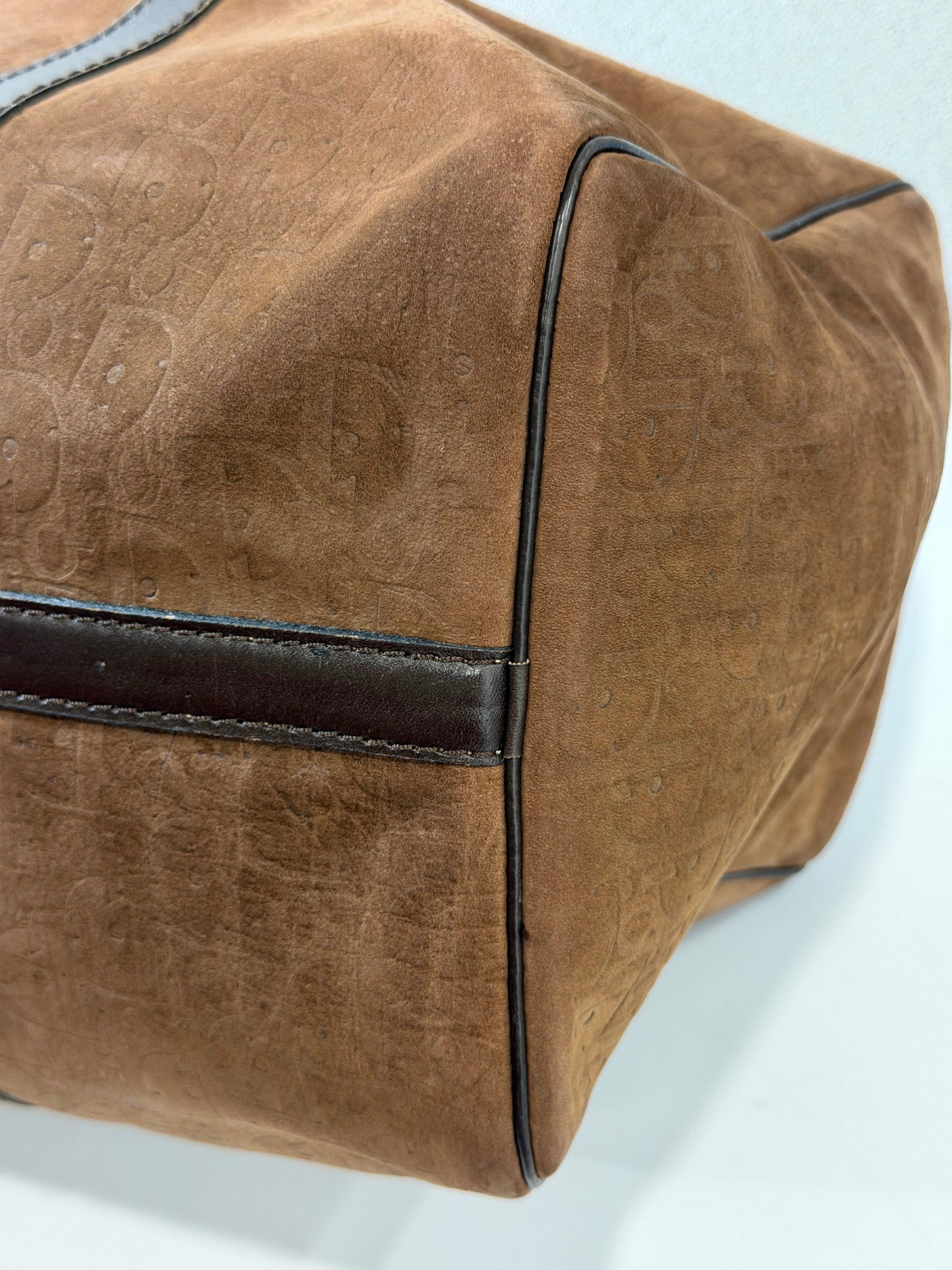 Borsone Vintage Christian Dior in Suede
