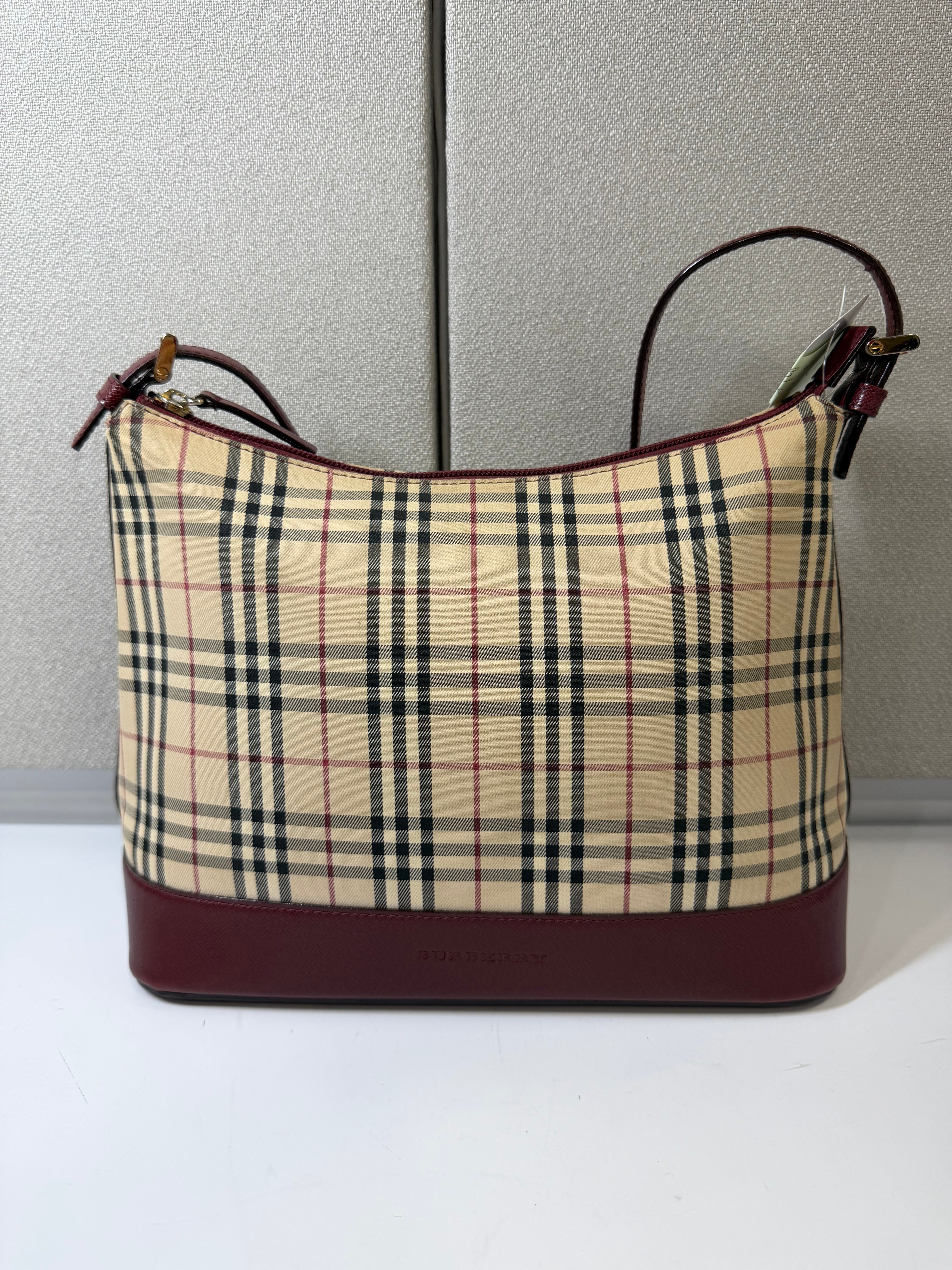 Borsa a Spalla Vintage di Burberry con Motivo Nova-Check