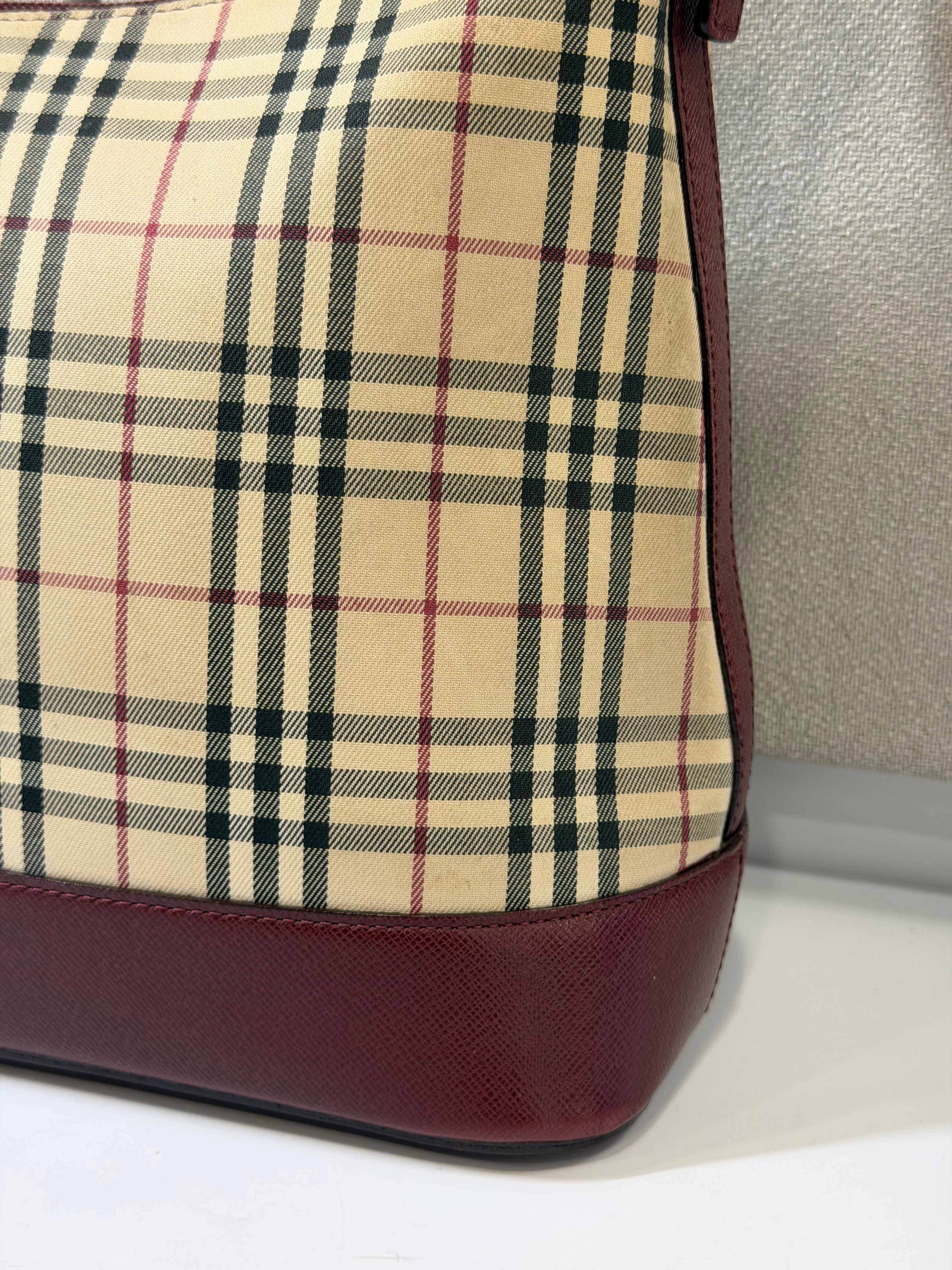 Borsa a Spalla Vintage di Burberry con Motivo Nova-Check