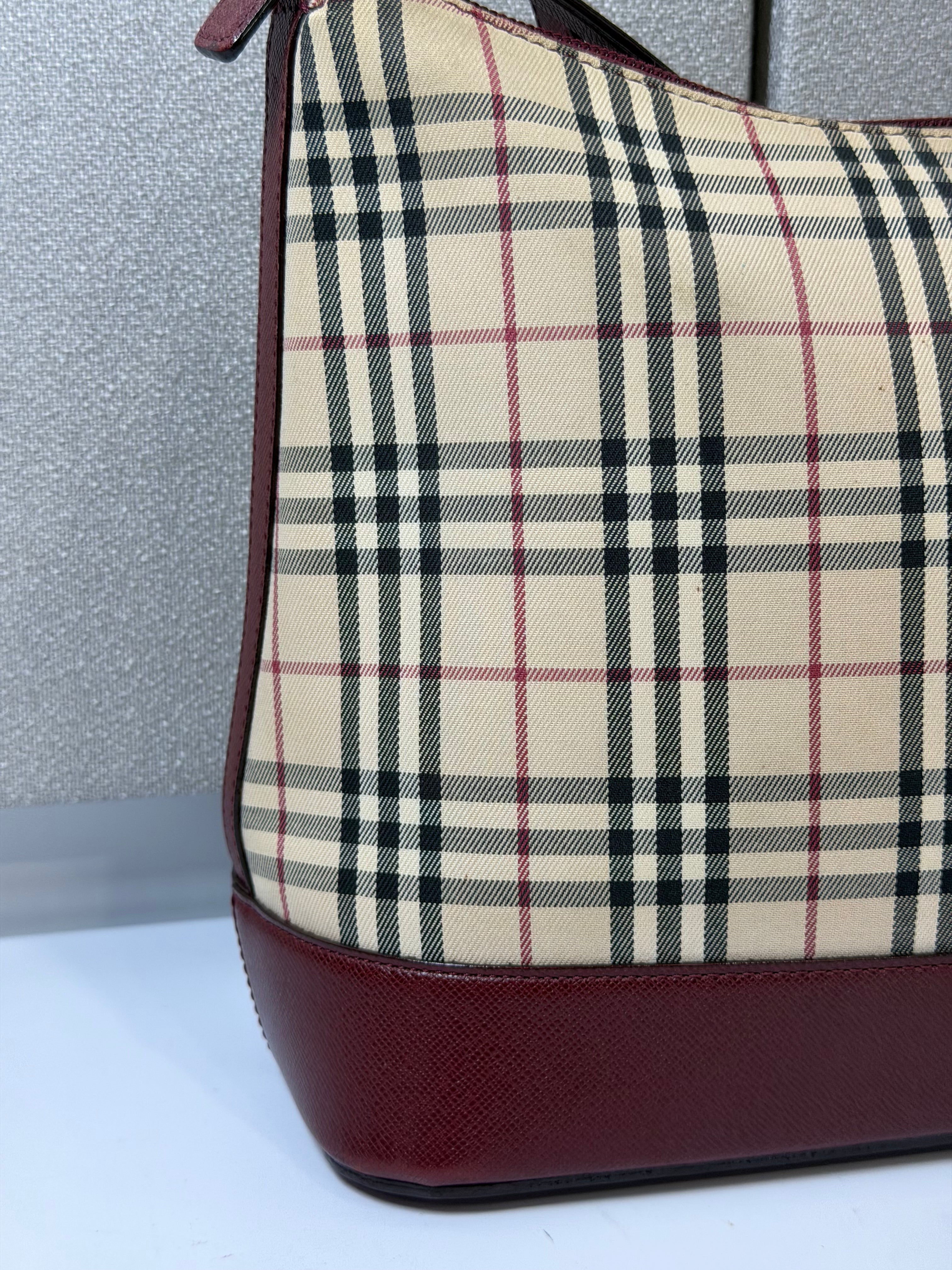 Borsa a Spalla Vintage di Burberry con Motivo Nova-Check
