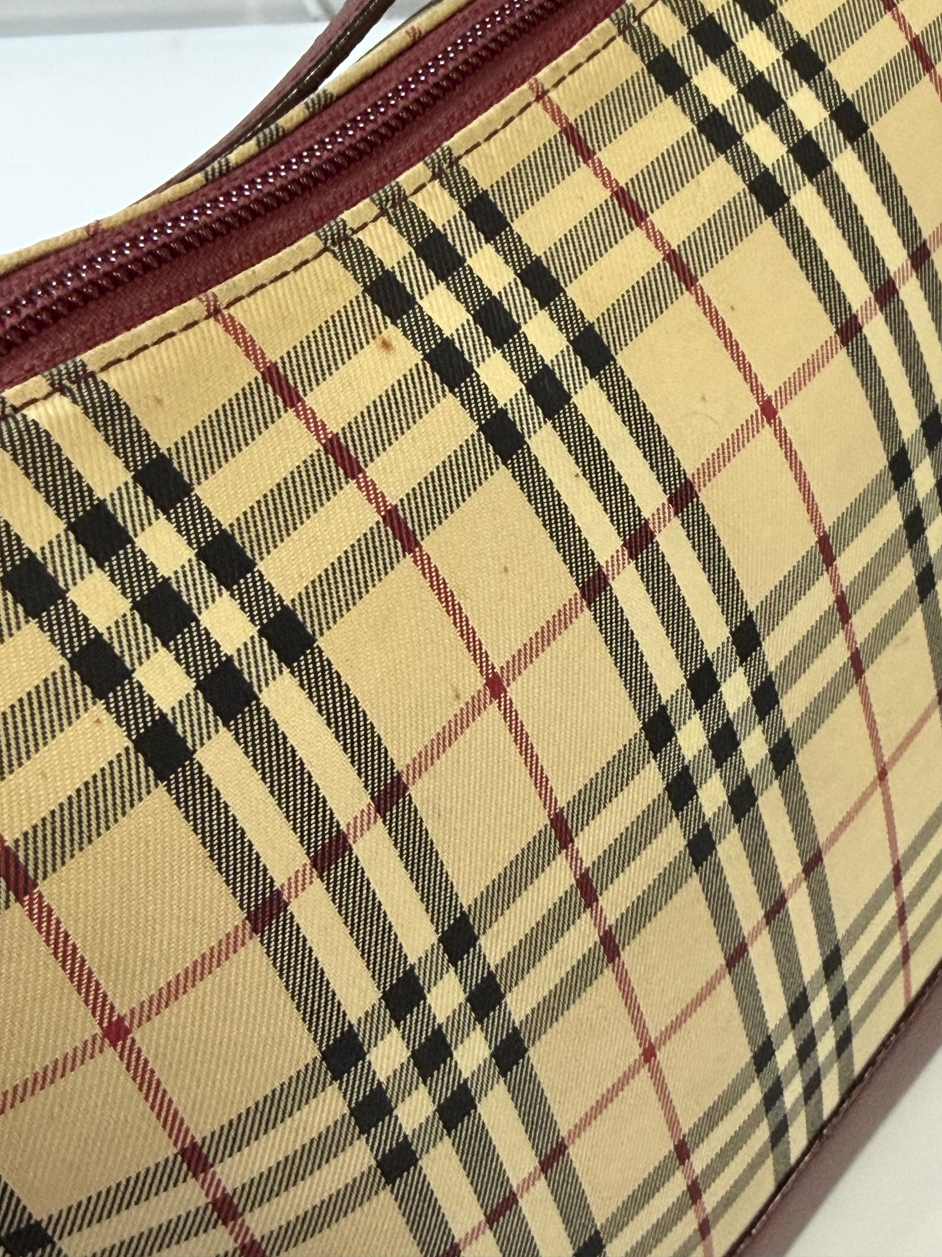 Borsa a Spalla Vintage di Burberry con Motivo Nova-Check